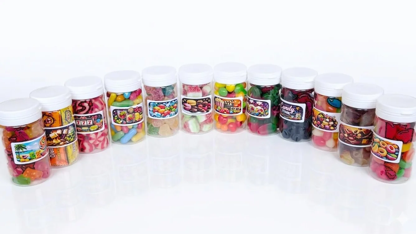 Bonbons Variés – Coffret Cadeau 12 Pots Individuels de Confiseries – Boîte Cadeau Originale et Adorable – 1,3 Kg – Idée Cadeau Gourmande Enfants et Adultes