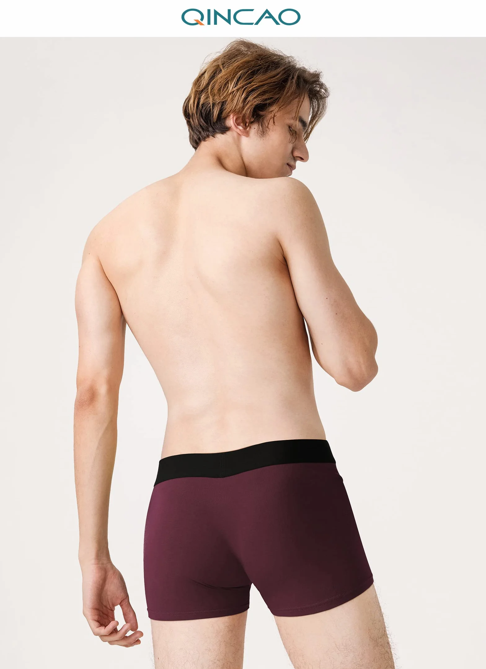 QINCAO Boxers Homme Lot de 6 Coton Trunk Caleçons Doux Confortables