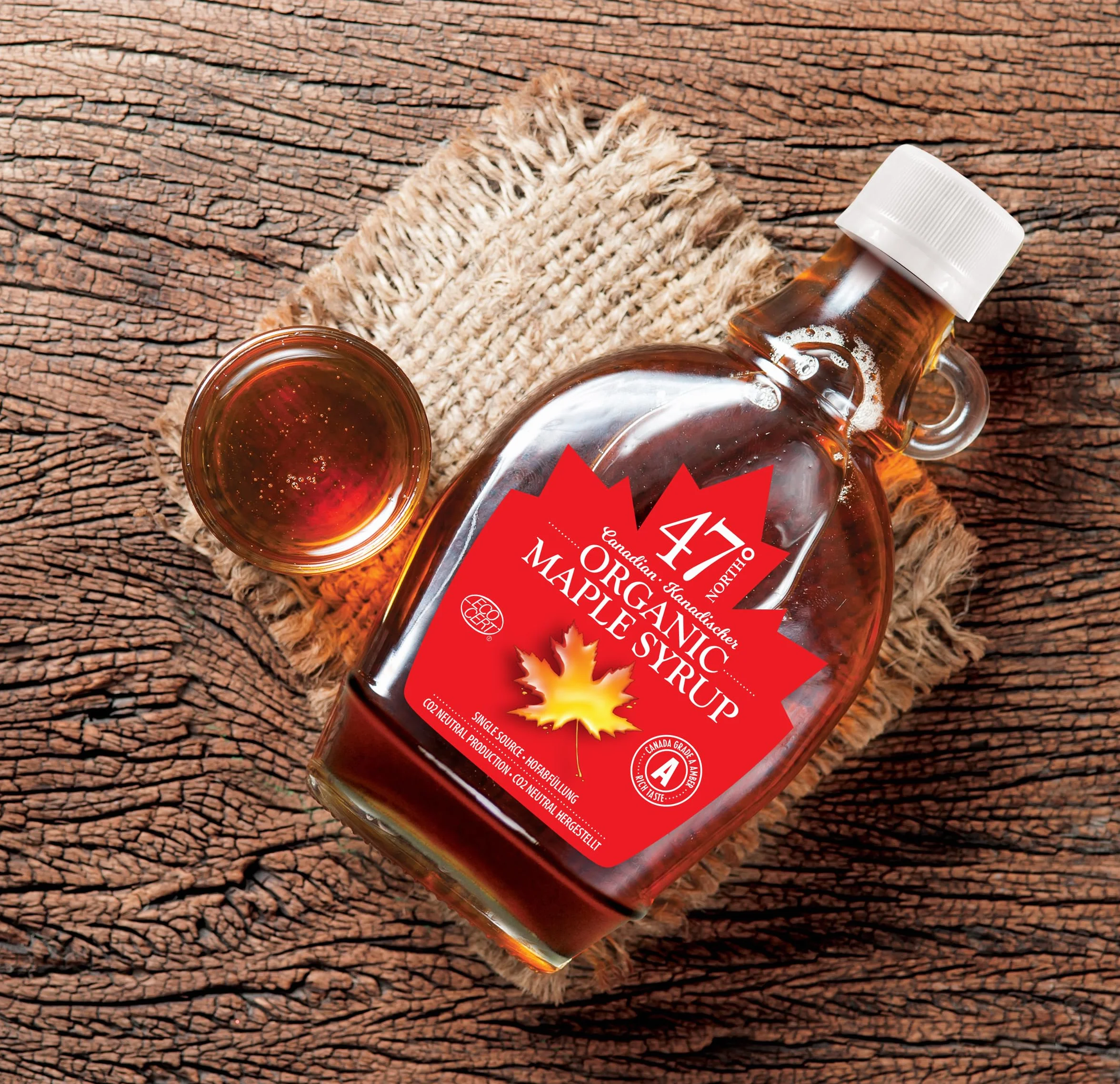 47 North Sirop d'érable biologique canadien, Single Source, Grade A, (Amber Rich, 1000ml)