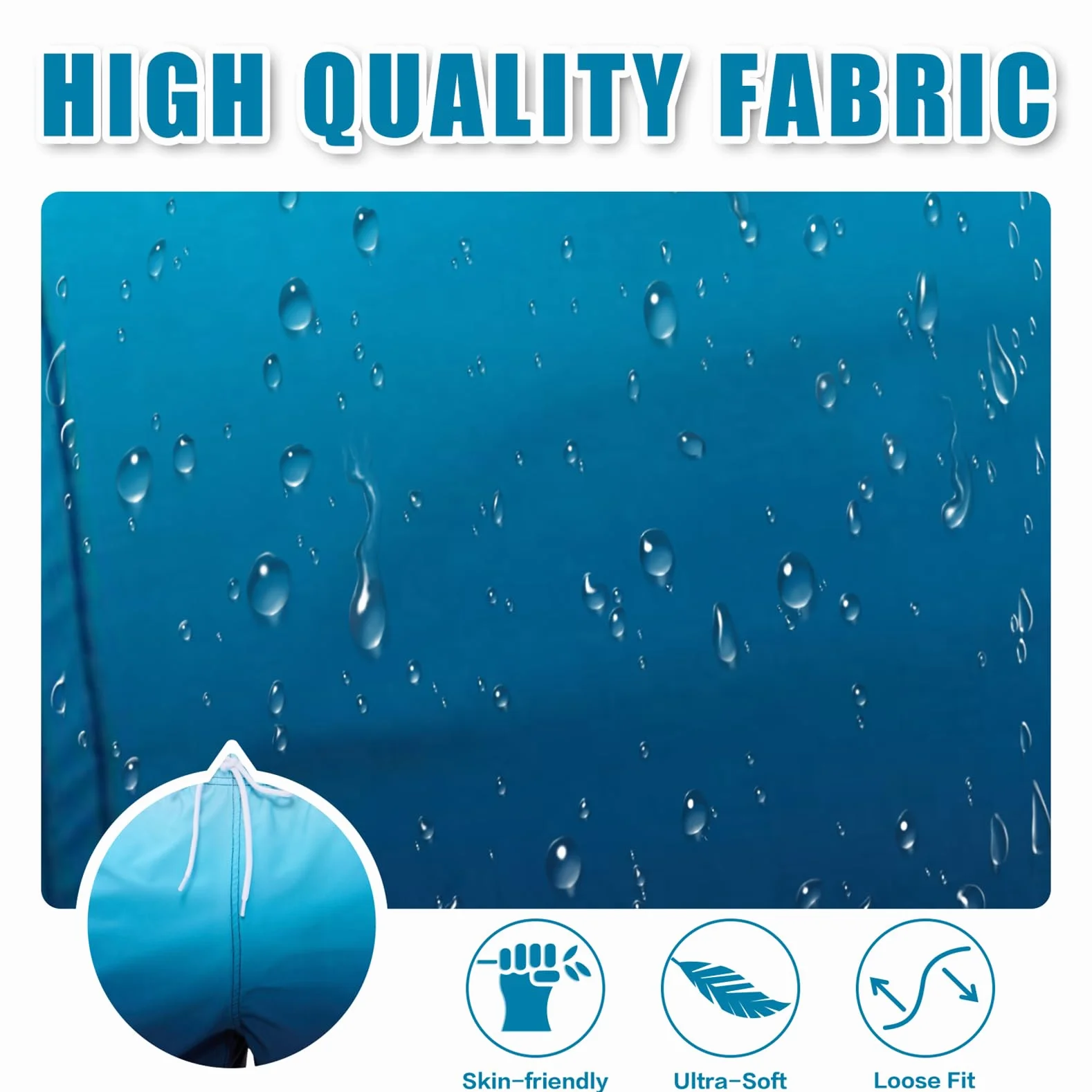 Maillot de Bain Homme Étanche Séchage Rapide Poches Zippée Doublure Maille Dégradé