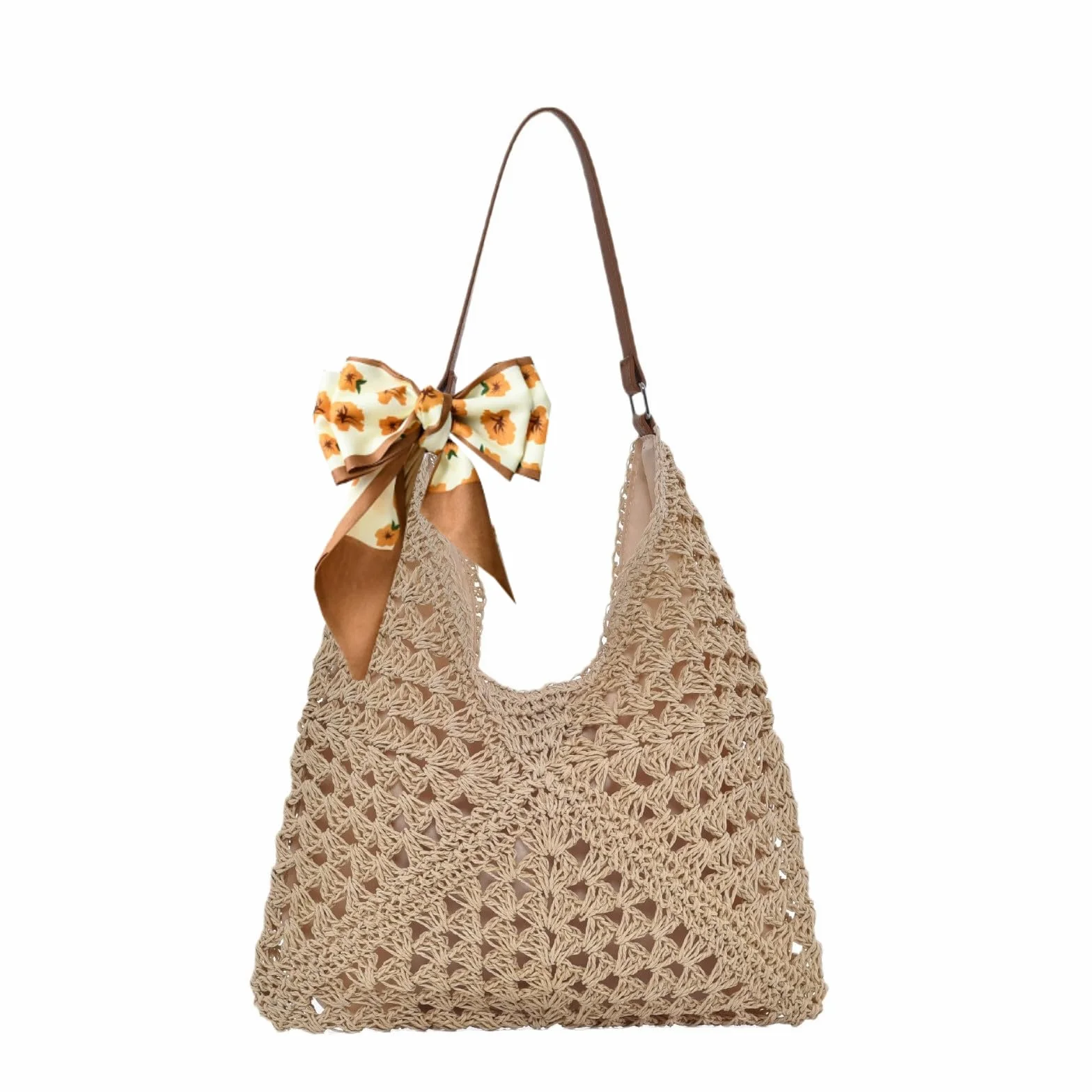 Sac à Bandoulière en Paille pour Femmes, Sac de Plage Bohème Esthétique
