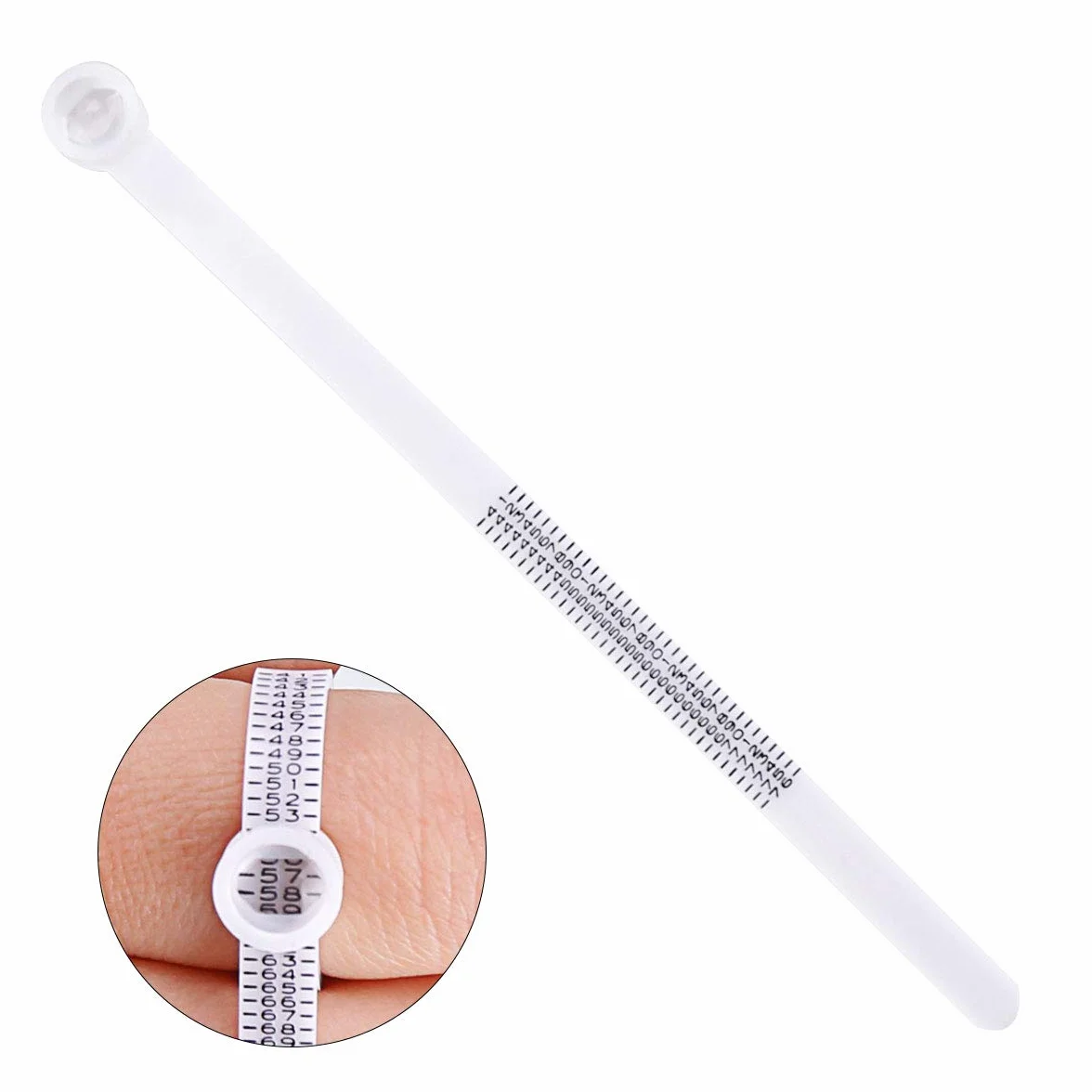 Meowoo Baguier Mesureur Mesure de Taille de Doigt avec Mandrin à Bague Outil Fiançailles Mariage Calibreur