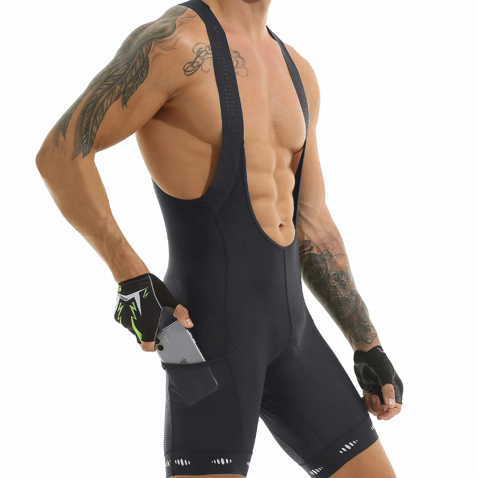 X-TIGER Shorts de Cyclisme Homme avec Gel 5D Pantalon Cuissard Vélo Rembourré Court VTT Route Sports Fitness