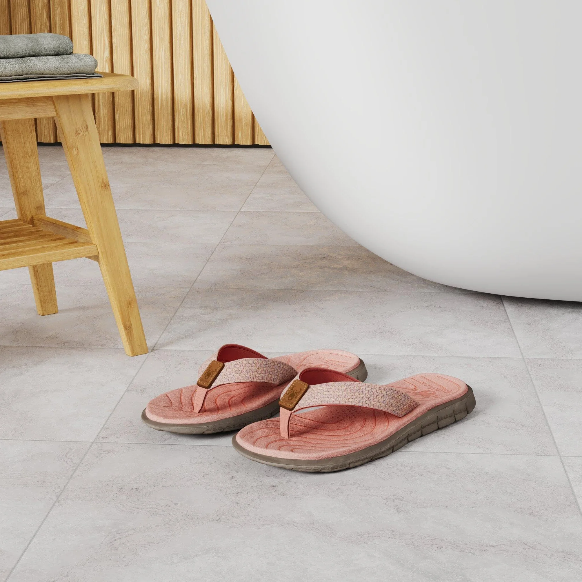 KuaiLu Tong Sandales Thongs Cuir Synthétiques EVA Semelle Plage Piscine