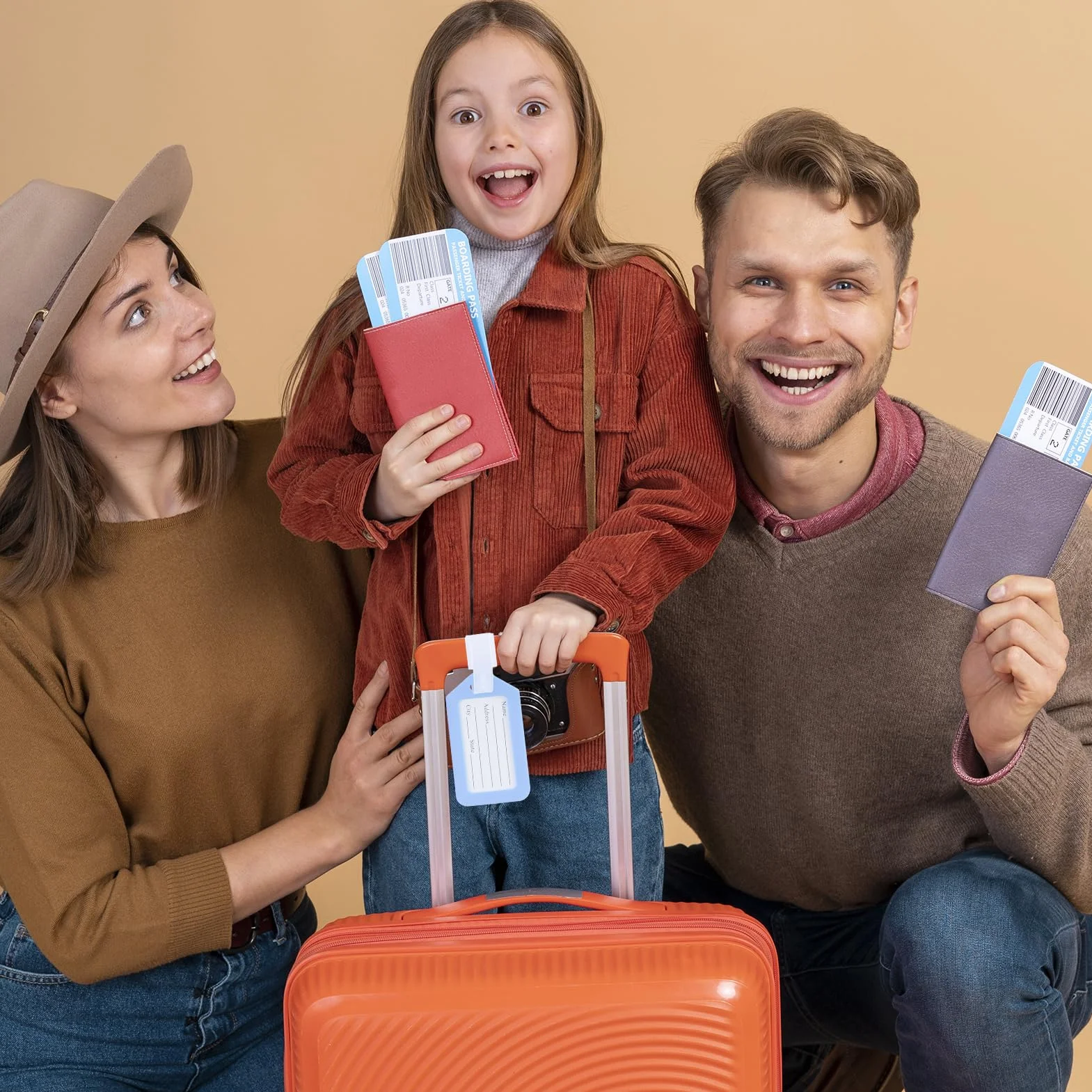 Étiquettes de Bagage en Plastique Colorées pour Voyage (6)