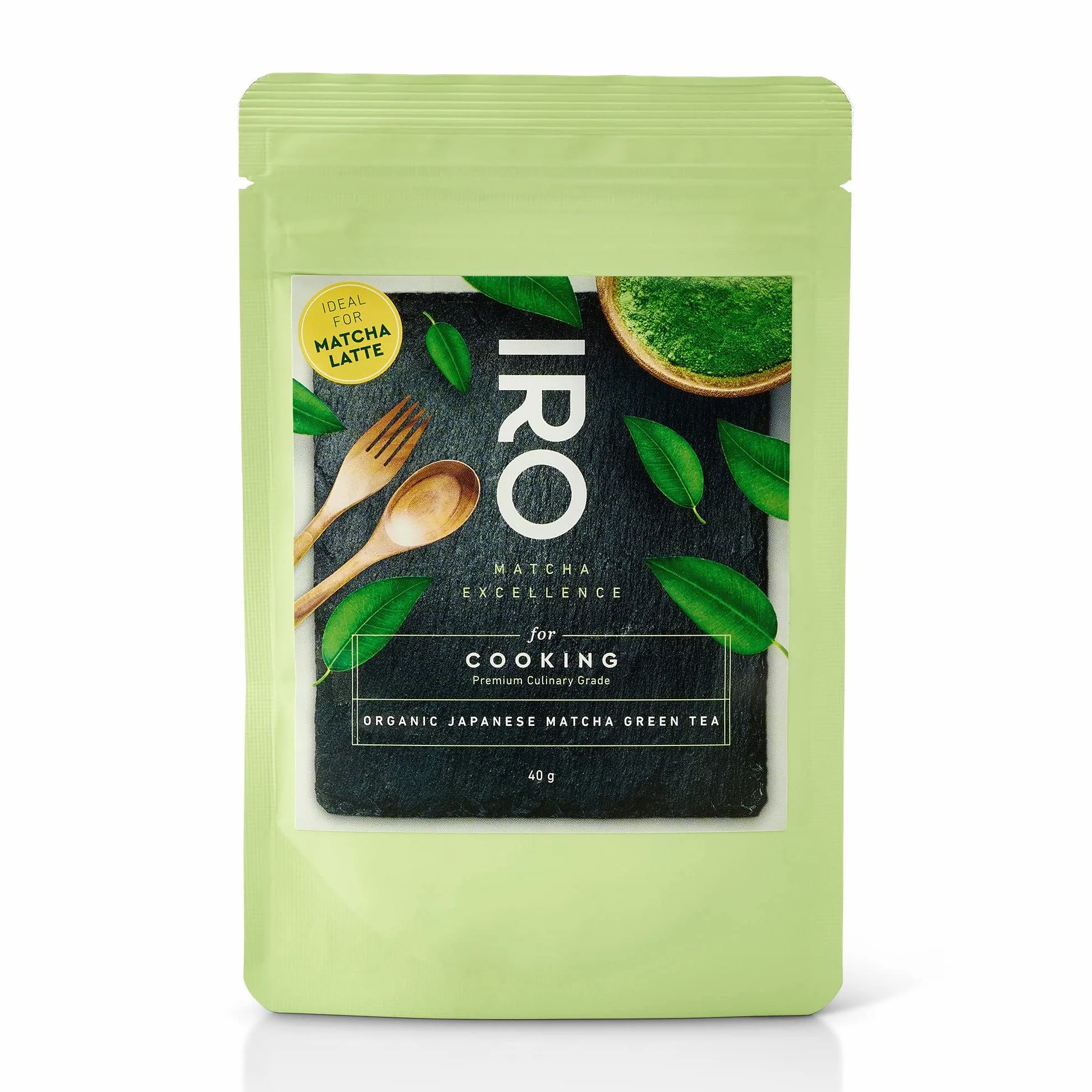 IRO Thé Matcha Bio Japonais Premium Culinaire 40g Poudre. Idéal pour Matcha Latte et pour recettes