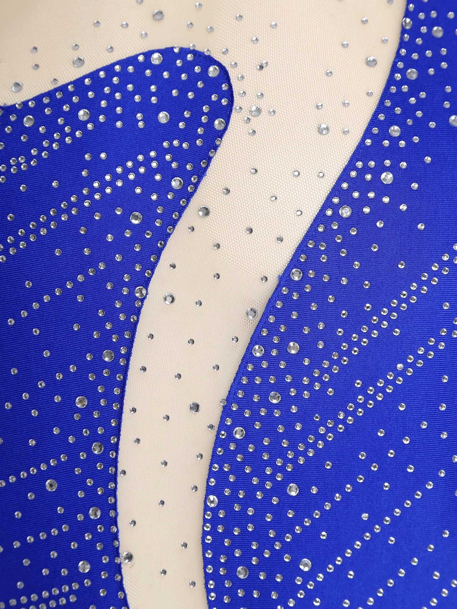 inhzoy Costume Hommes Danse Artistique Paillettes Strass Patinage Figure Ballet Gymnastique