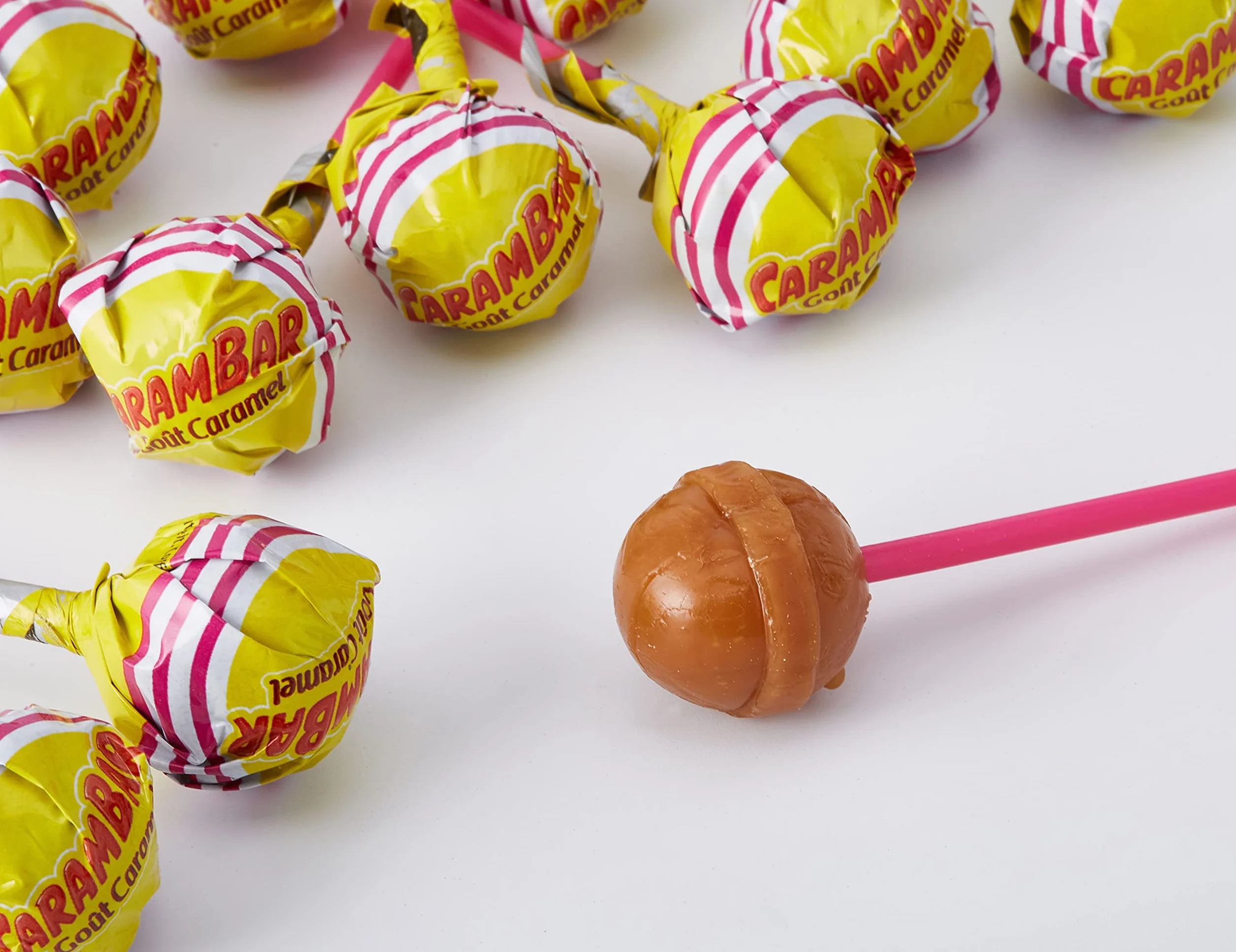 Carambar Bonbon Sucettes Caramel, 156g