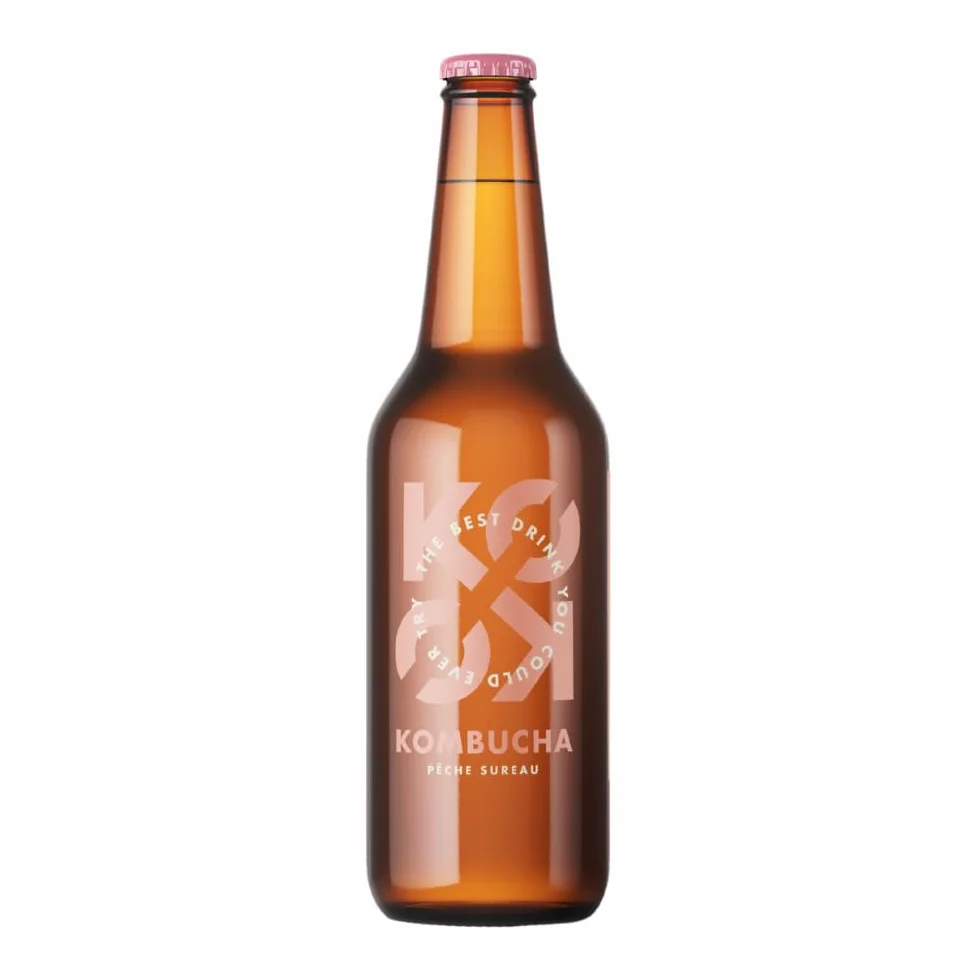 KOKO Kombucha - Saveur Pêche-Sureau (12 x 33 cl)