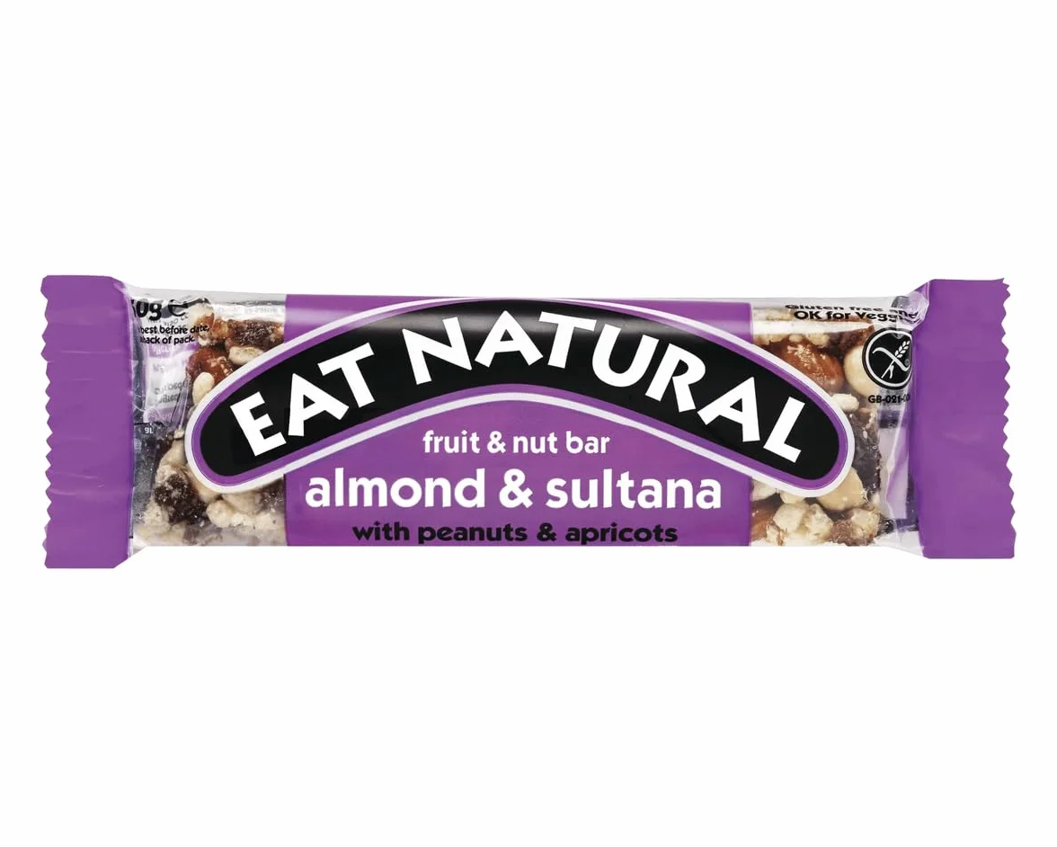 EAT NATURAL Amande et Sultana aux cacahuètes et abricots 12 x 40 g