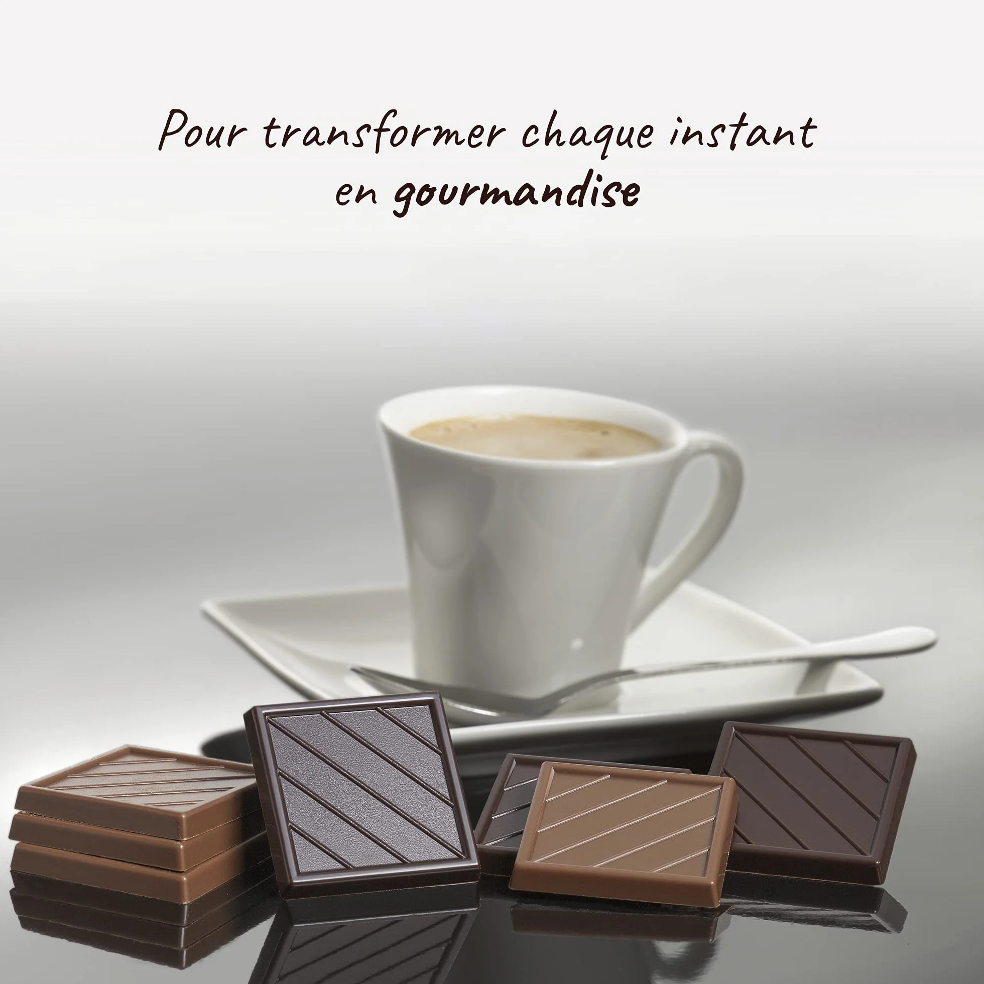 Boîte de Chocolat a Offrir pour Anniversaire - Coffret de 40 Carrés de Chocolat Individuelss au Lait et Noir - 100% Pur Beurre de Cacao - Fabriqué en France - Couleur Bleu - 200 Gr