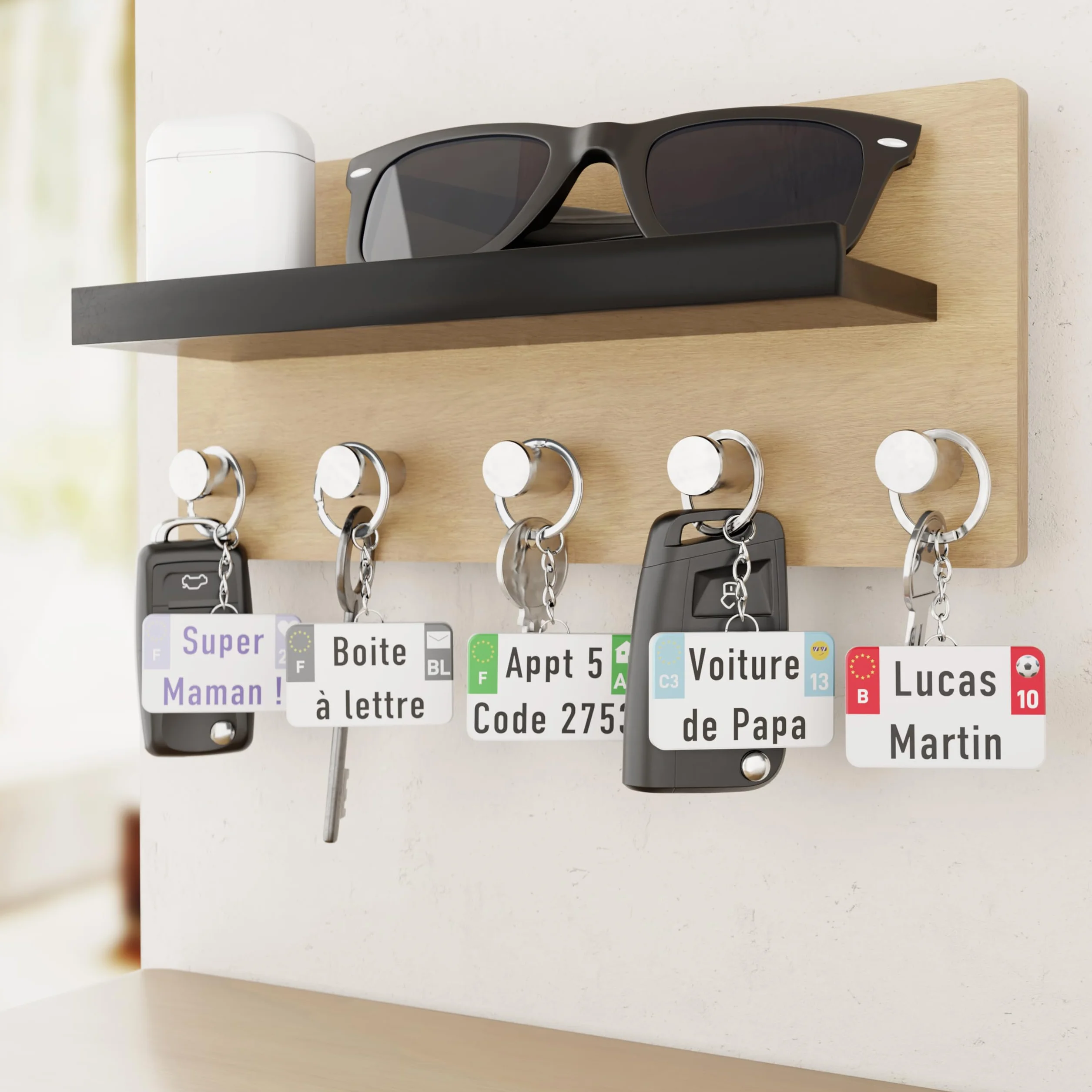 Porte-Clés Personnalisé Plaque Immatriculation Moto Fabriqué en France