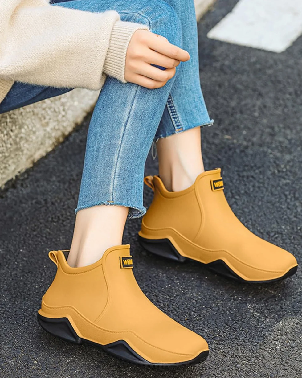 Lyuu Bottes Wellington Imperméables Légères Extérieur Courtes Hommes Femmes