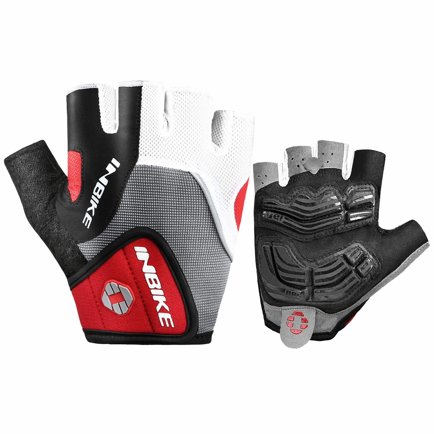 INBIKE Gants Cyclisme Demi-Doigts VTT 5mm Gel Rembourrés Anti-Choc Respirant Été