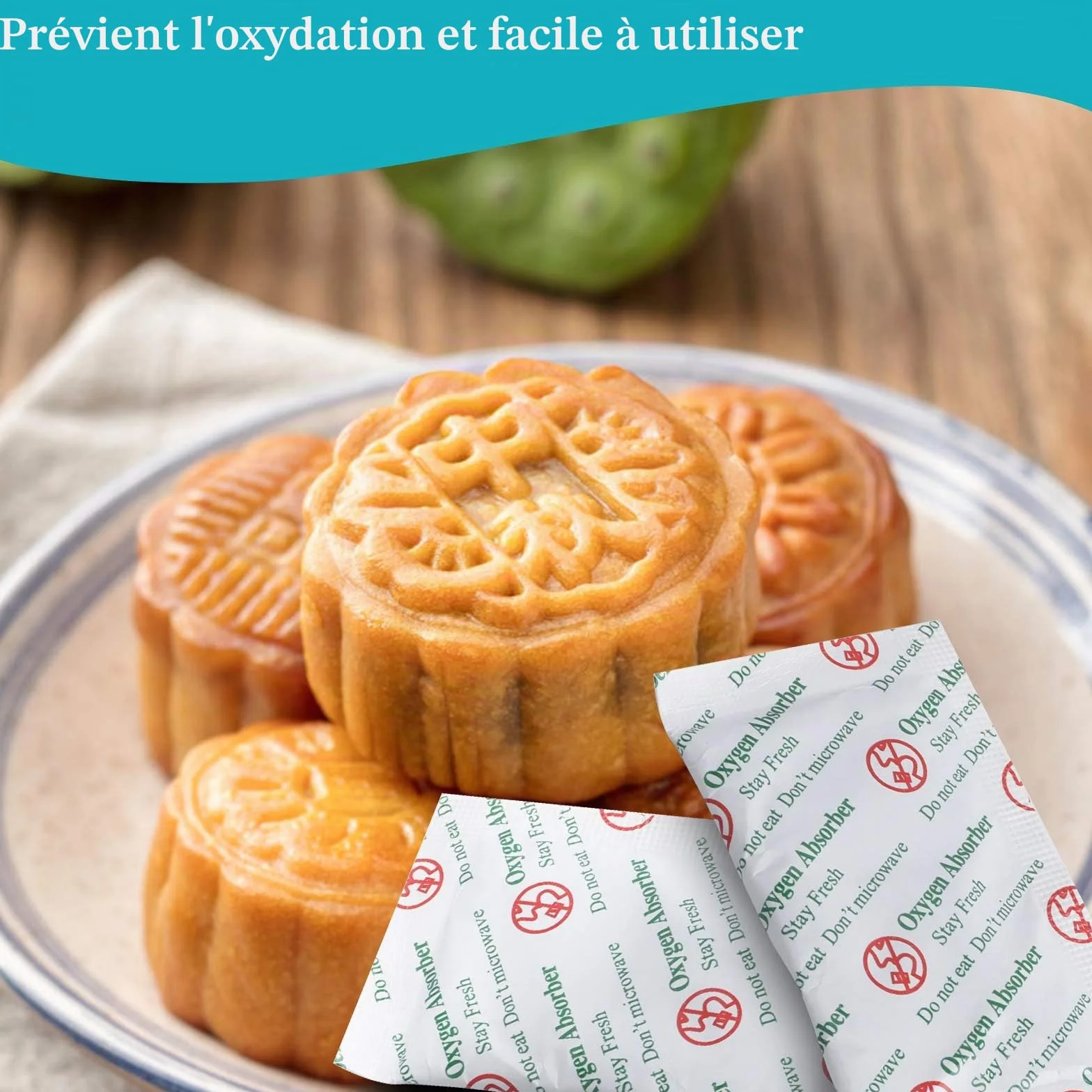 2000CC(30-Pack) Paquets d'absorbeurs d'oxygène de Qualité Alimentaire pour le Stockage d'aliments Séchés et à Long Terme Faits Maison, Stockés dans un Sac Sous Vide