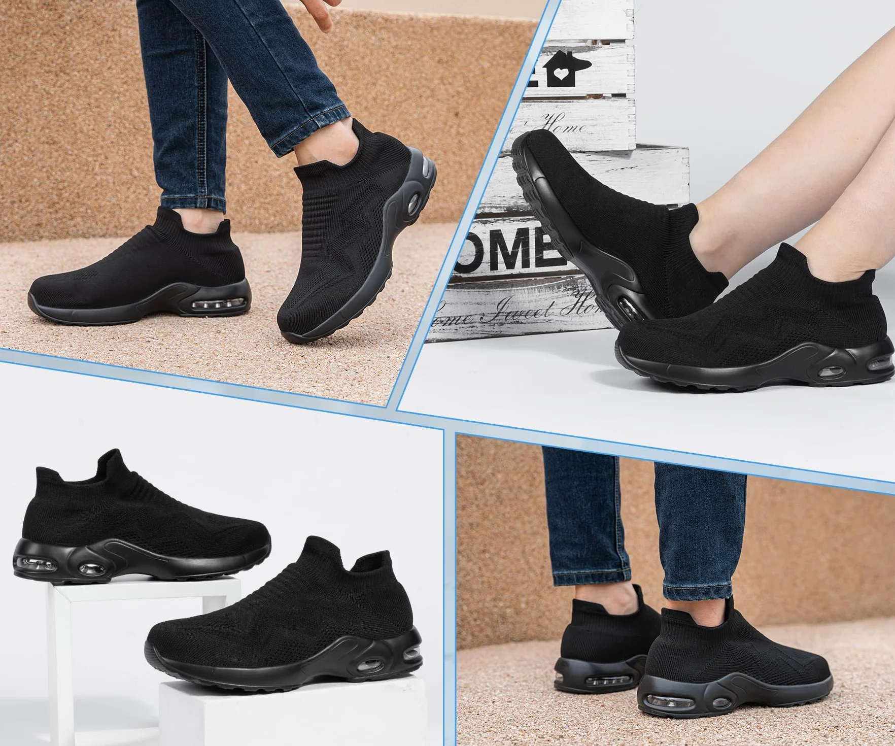 LARNMERN Chaussures de Sécurité Femmes Ultra légère sans Lacets Hands-Free Respirante 35~42.5EU