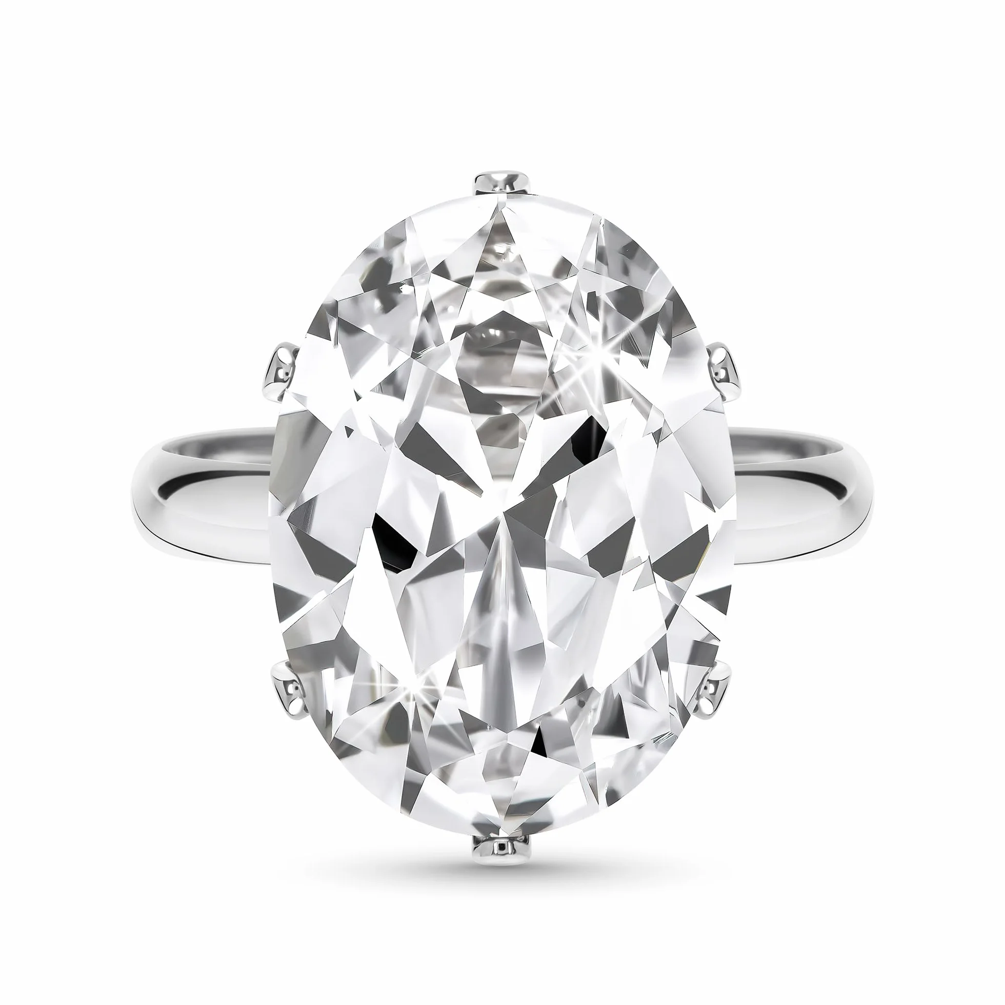 Bague ajustable diamant synthétique Moissanite femme or rose argent trois nuances cuivre