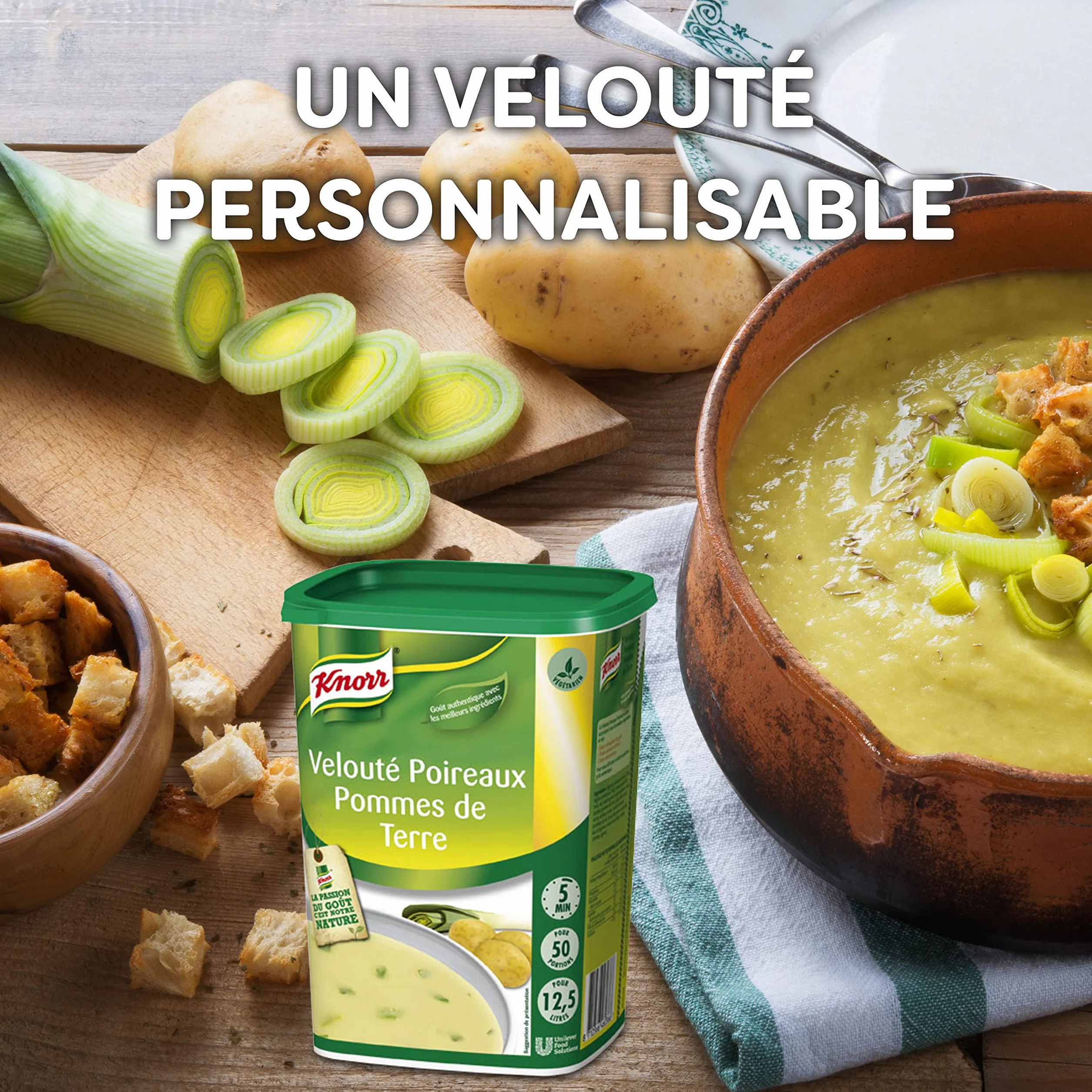 Knorr Professional Knorr Velouté Poireaux & Pomme de Terre 815g 50 portions (Lot de 2)