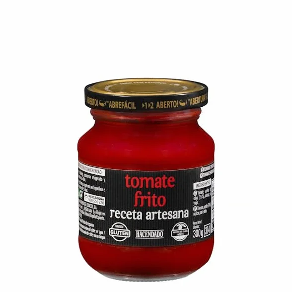 Hacendado Tomate Frit, Recette Artisanale à l'Huile d'Olive, Bocal de 300g, Lot de 3