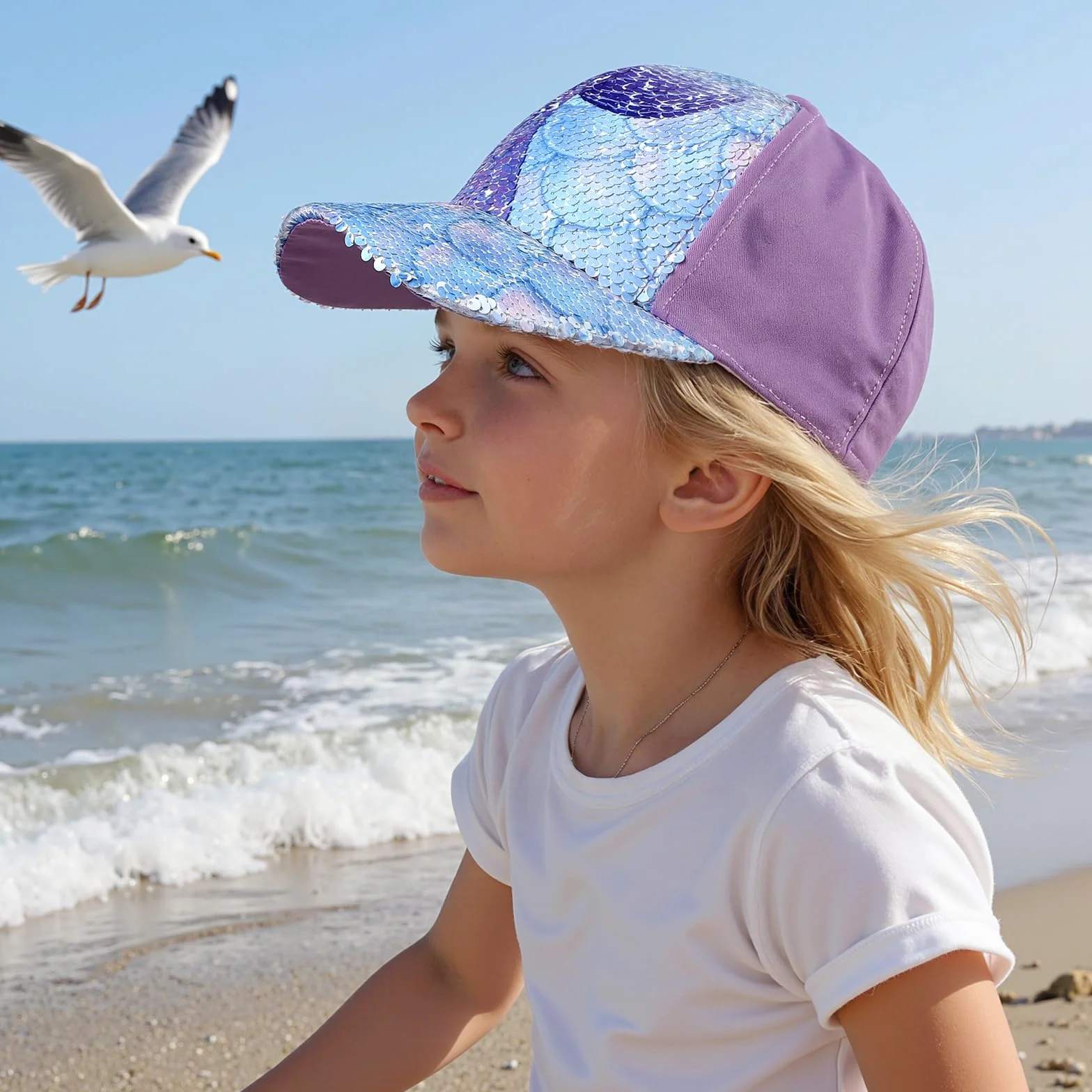 Casquettes de Baseball pour Enfant Garcon Fille 3-8 Ans Réglable Anti-UV