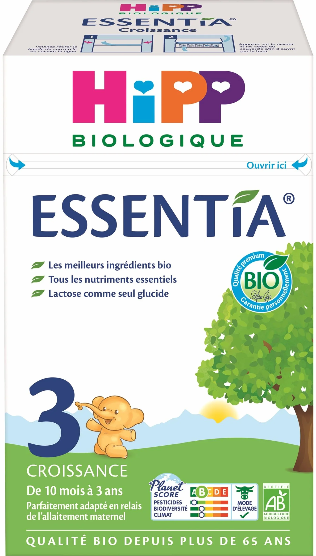 HiPP - Essentia - Lait 3 Croissance - Boîte - 600g BIOLOGIQUE