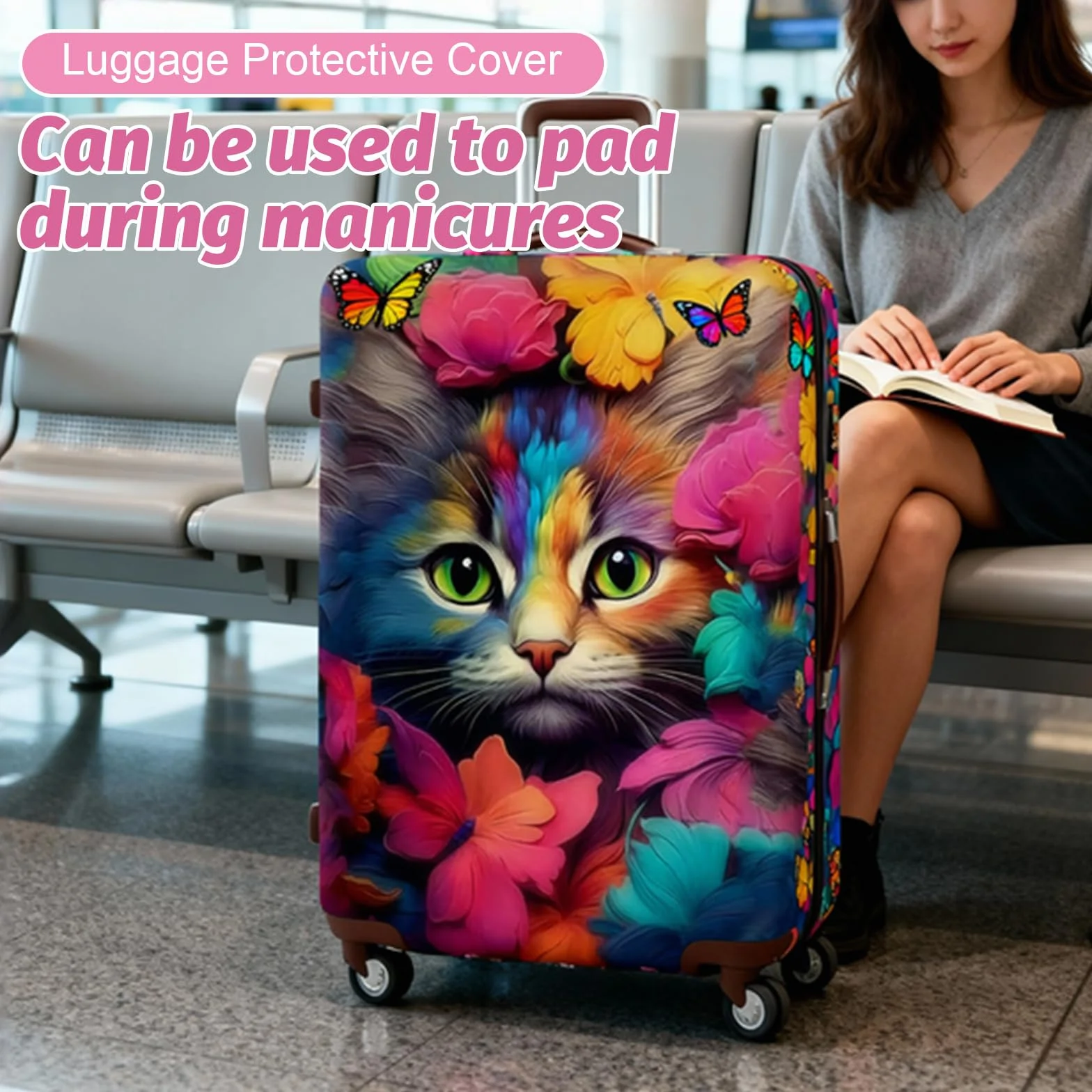 Housse de Protection Valise Élastique Anti-rayures Couverture Bagage Voyage