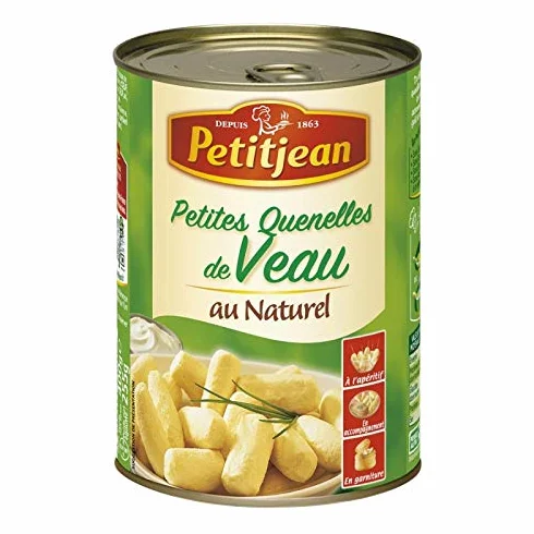 PETITJEAN - Petites Quenelles De Veau Au Naturel 400G - Lot De 3