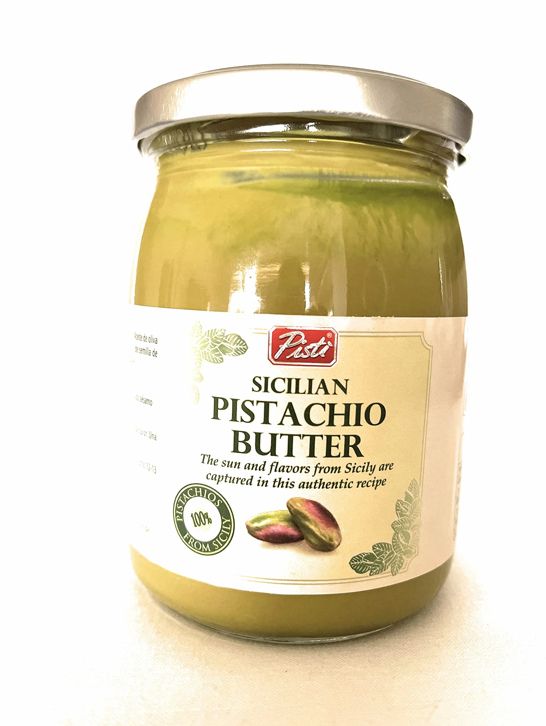 Pisti Beurre de pistache de Sicile 600g | Idéal pour les petits déjeuners et les collations | Fabriqué en Italie.