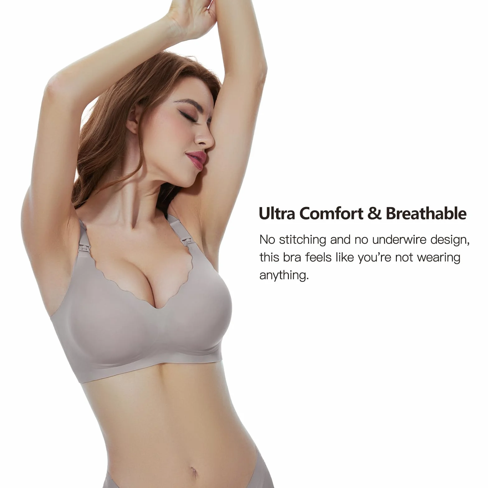 Soutien-Gorge d'allaitement sans Couture Maternité avec Extenseurs Grossesse Ultra-Confortable Femme