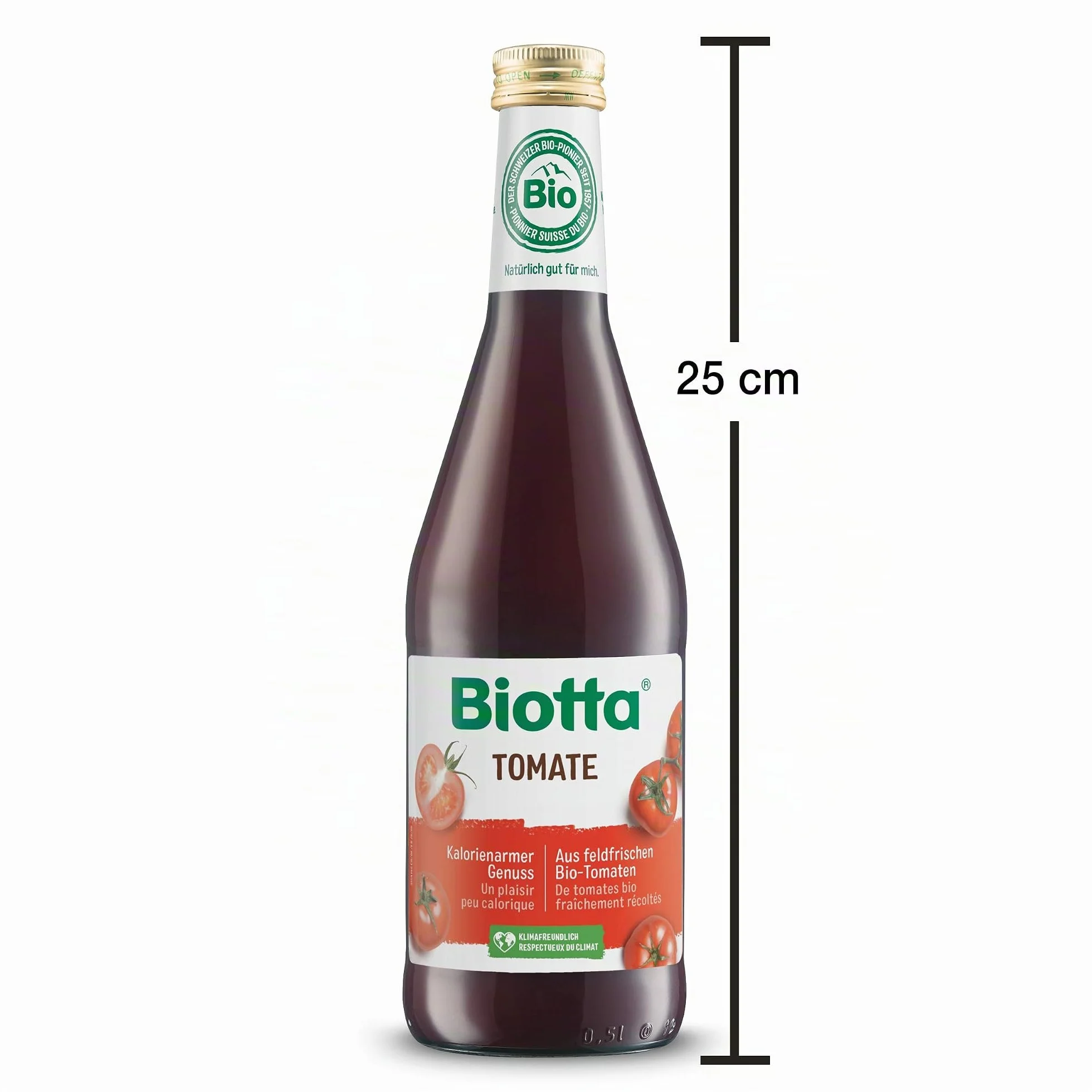 BIOTTA - Jus de Tomate assaisonné au jus de Citron, sel marin - Préparation à base de tomates 100% bio - Riche en vitamines A, C et en nutriments - Antioxydants - 500ml - Lot de 3