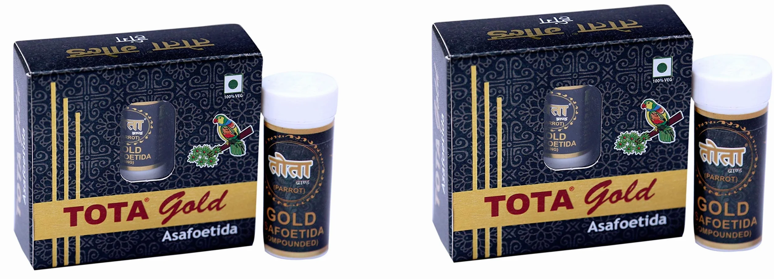 Tota Heeng Pure Lot de 2 cristaux dorés 100 % purs 14 g