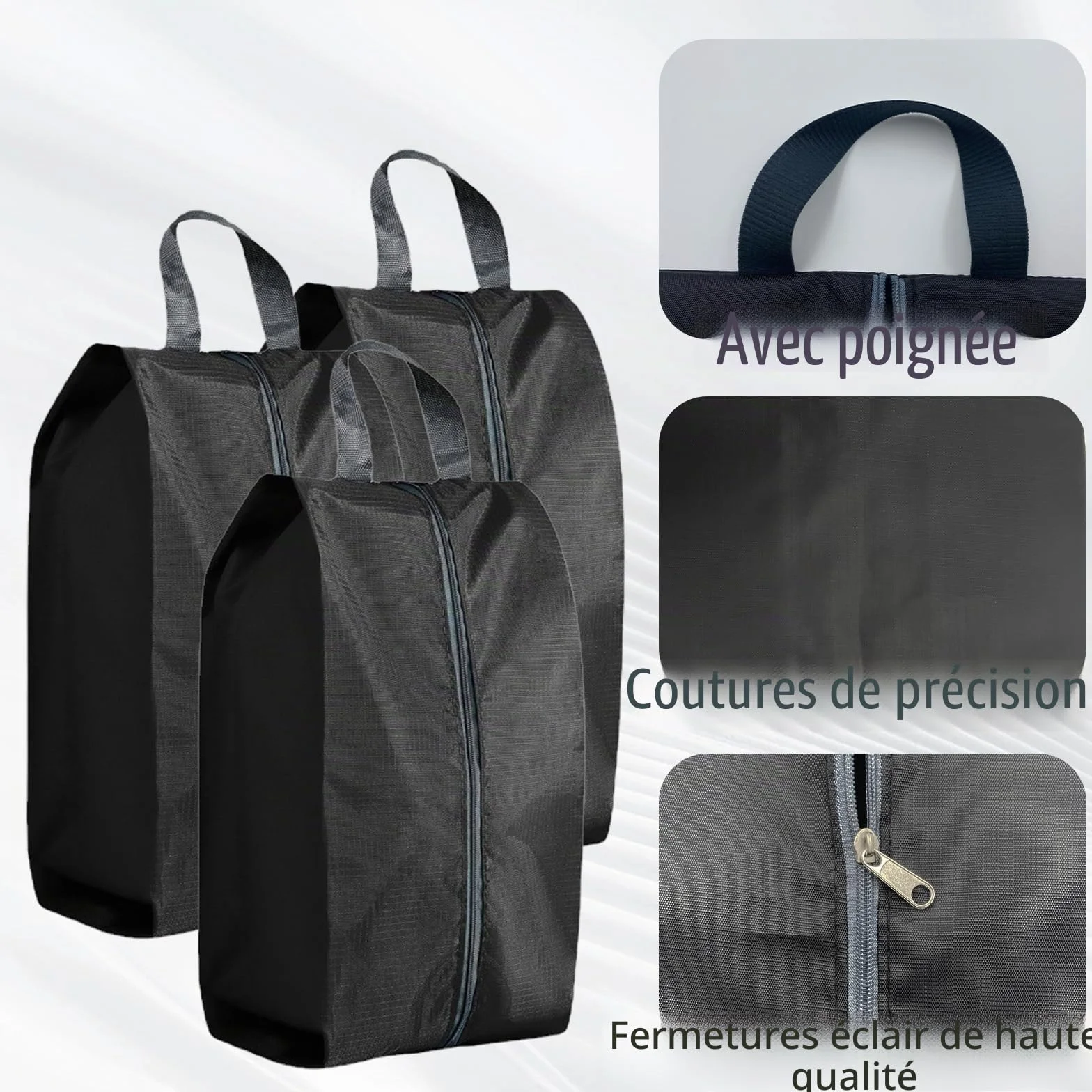 Sac à Chaussures Voyage Imperméable Portable Anti-Poussière