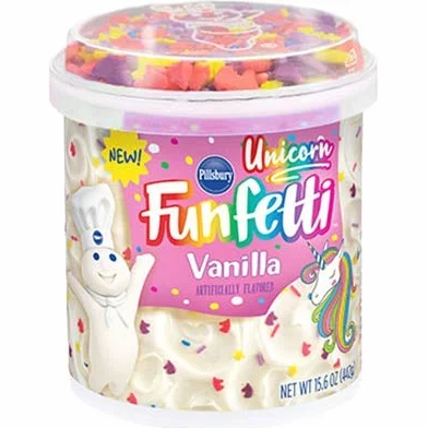 Pillsbury Funfetti Unicorn Lot de 2 glaçages Vanille