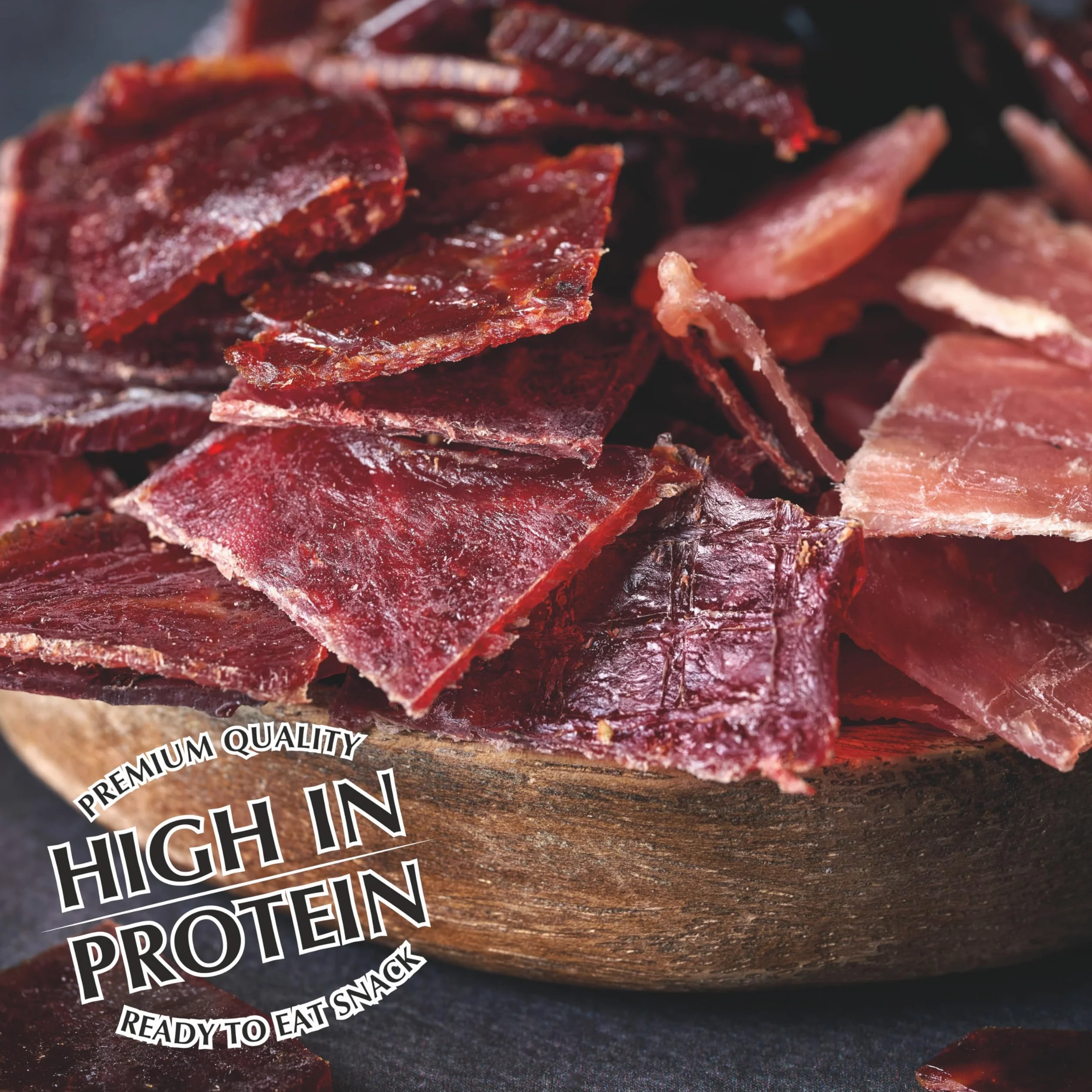 Viking Bites Beef Jerky Original 400g (8 x 50 g) - Bœuf séché - En-cas à base de viande riche en protéines