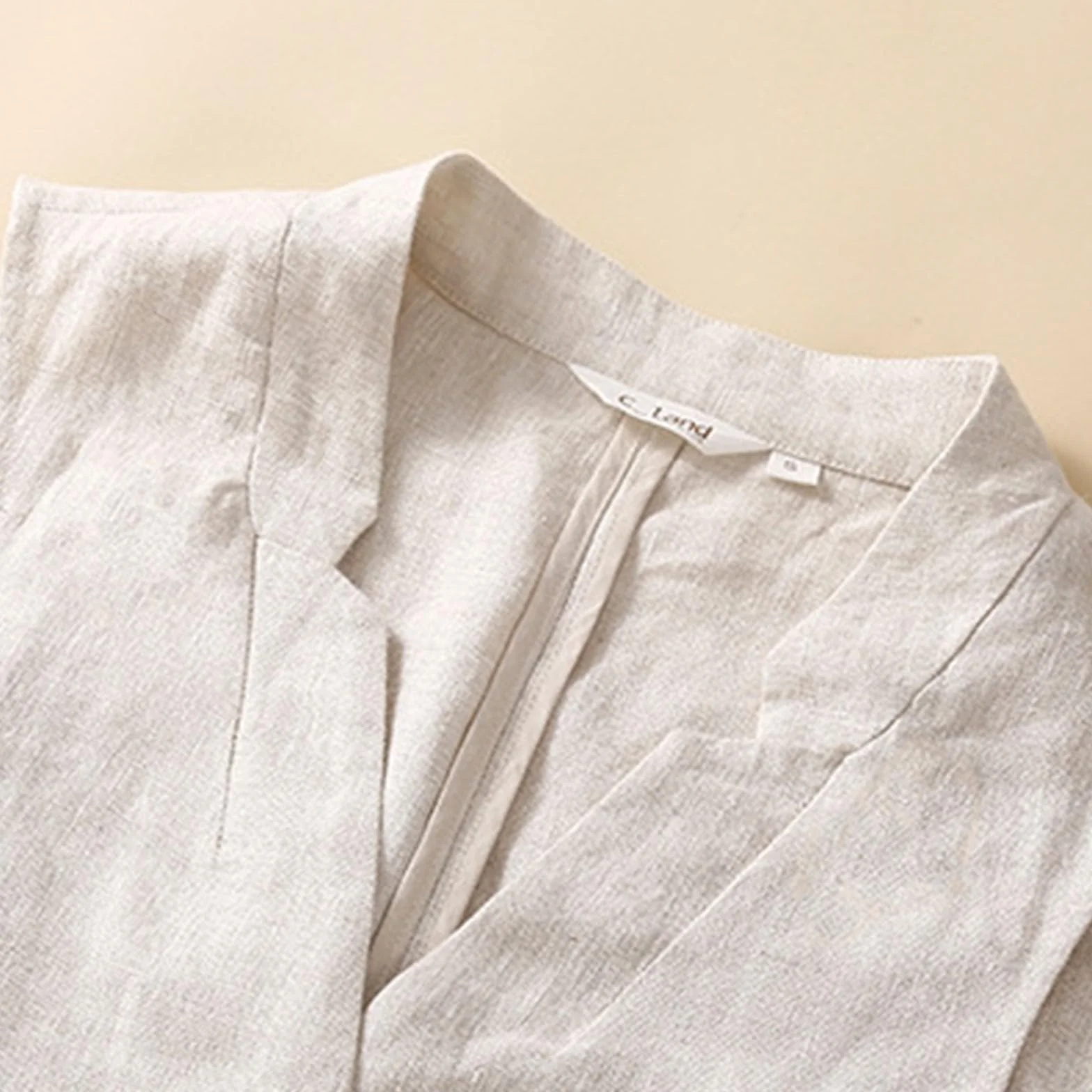Gilet en Coton et Lin pour Femmes, col en V, sans Manches, Veste Tailleurs