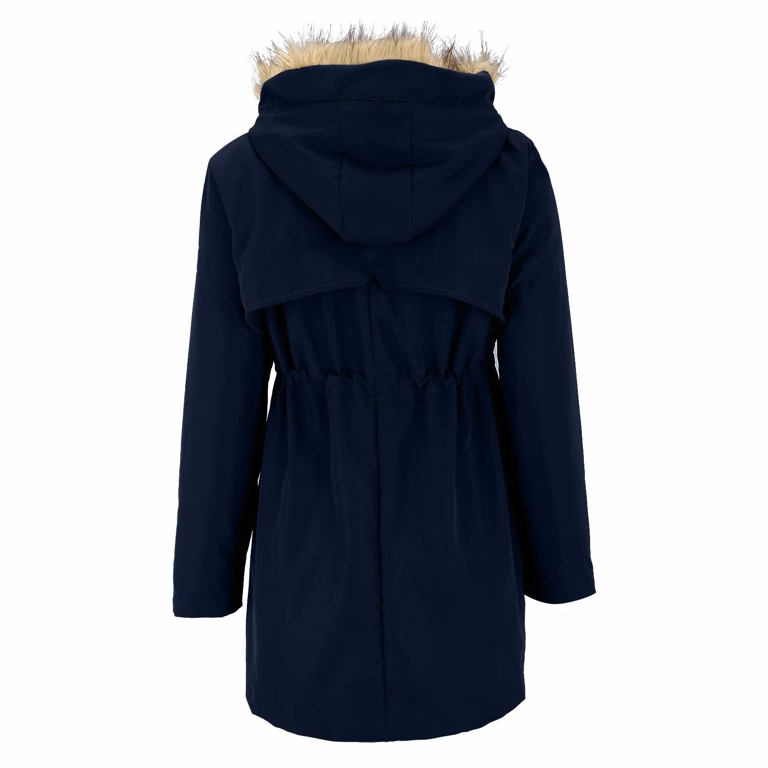 Veste de portage femme bébé d'hiver chaude en coton avec col en fourrure manteau surdimensionné