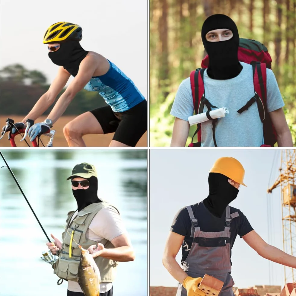 Cagoule Balaclava Élastique Respirante Thermique Protection UV Moto Cyclisme Snowboard