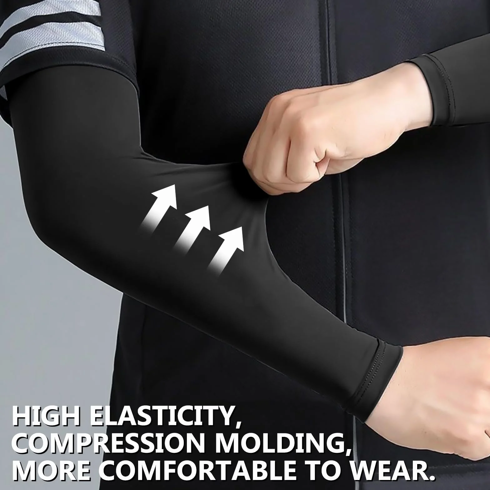Leikedun Manchettes Bras Compression Anti-UV Homme Femme Sport Cyclisme Golf