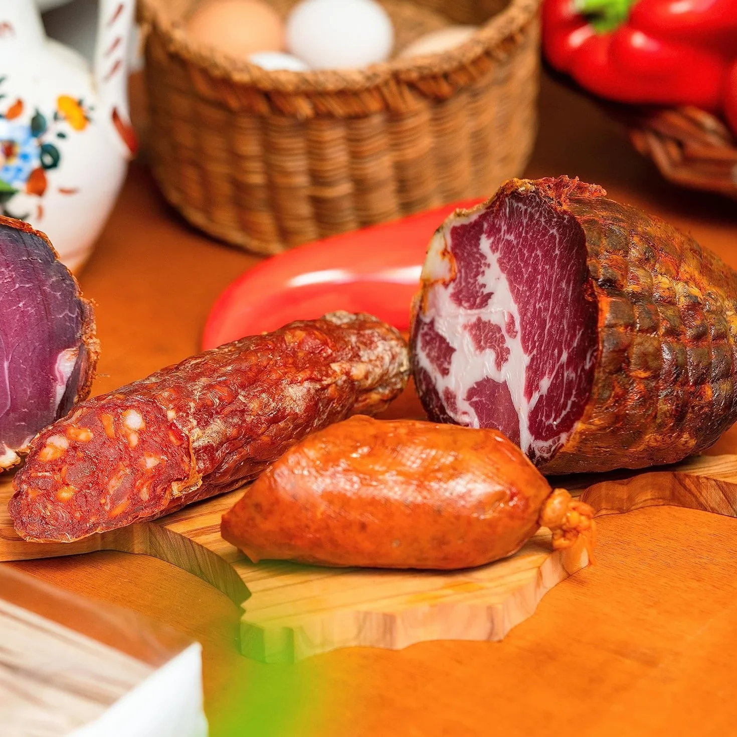 Coppa Calabraise de 500g - Charcuteries Artisanales De Calabre, Idéale Pour Sandwich, Entrées, Apéritifs - À TRANCHER - Sous Vide