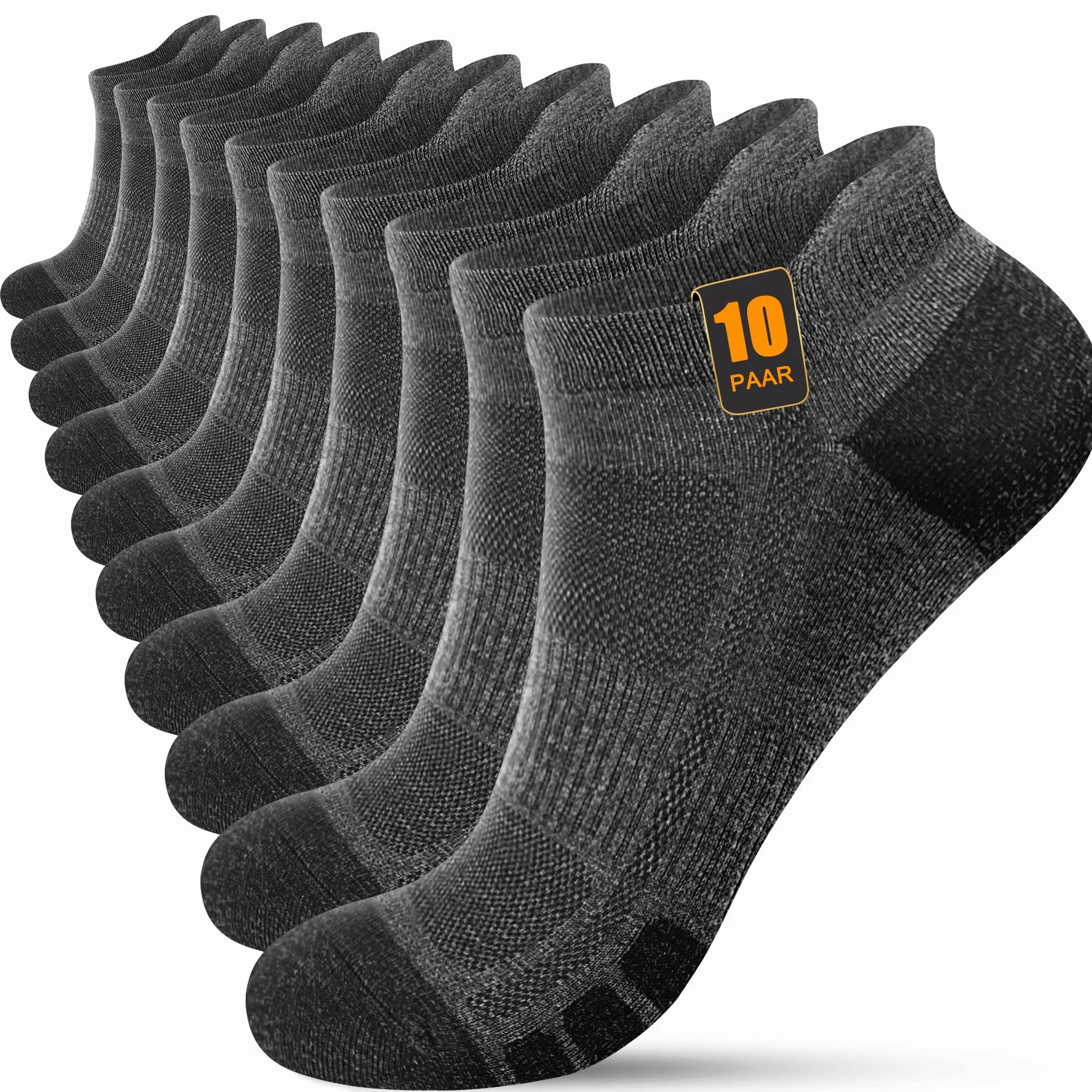 FORVEVO Chaussettes Homme Femme 10 Paires, Chaussettes de Sport en Coton Respirant Running
