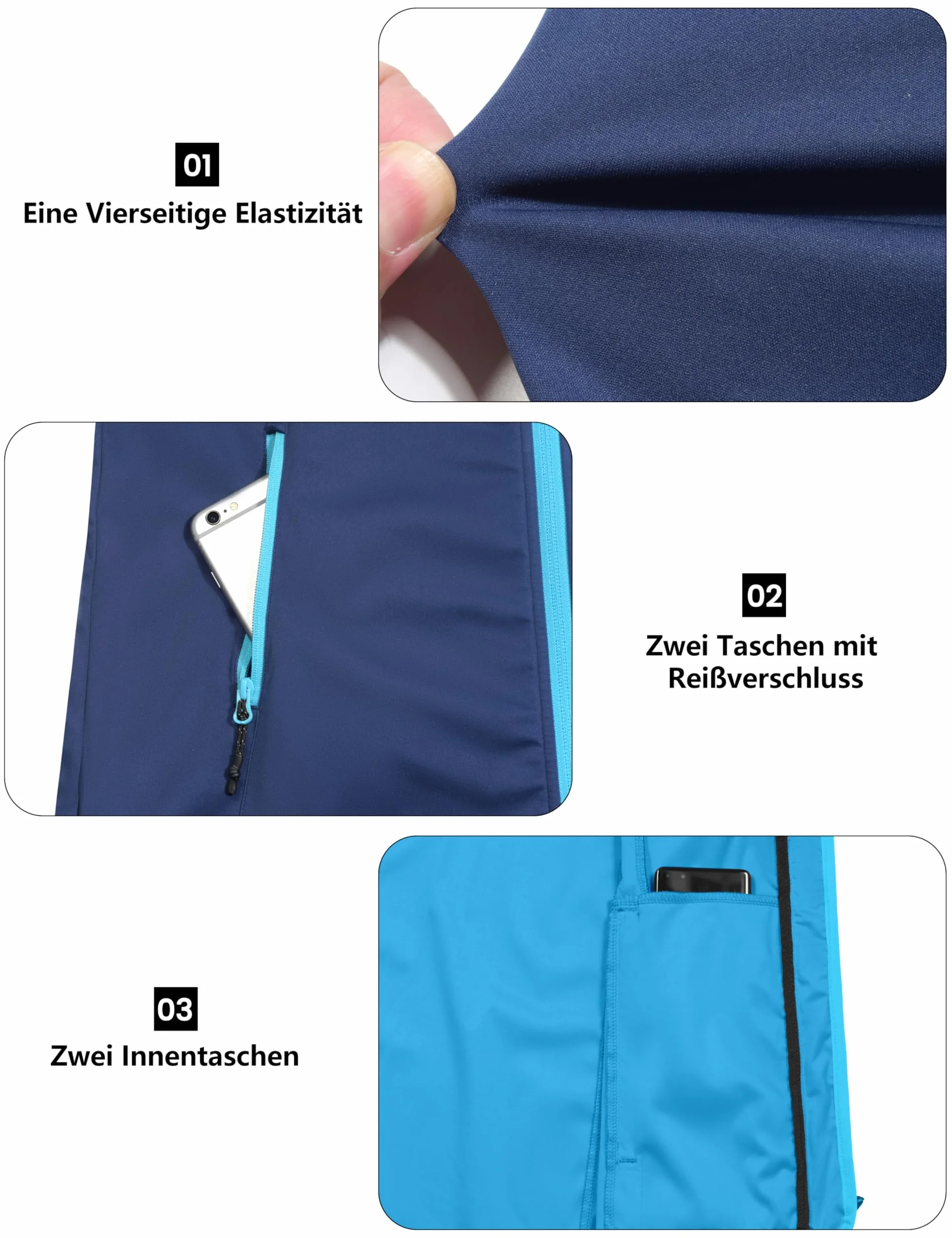 Little Donkey Andy Veste légère softshell coupe-vent sans manches femme