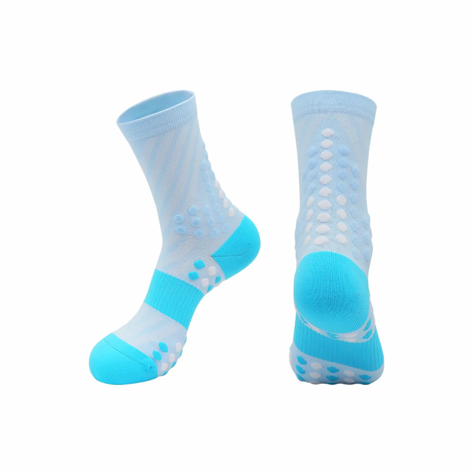 Chaussettes de course compressées mi-tube respirantes pour hommes et femmes
