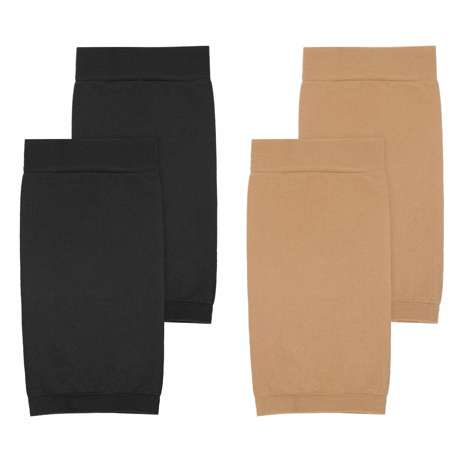 Manchons de compression anti-UV UPF 50 Lot de 2 paires Noir - Protection solaire