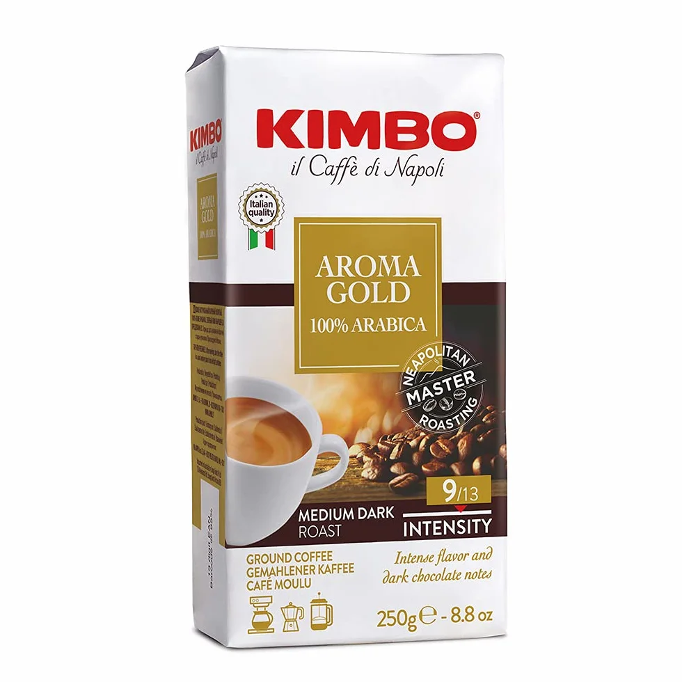 2 Packs Kimbo Aroma Gold Ground Coffee x 8.8oz/250g by Kimbo