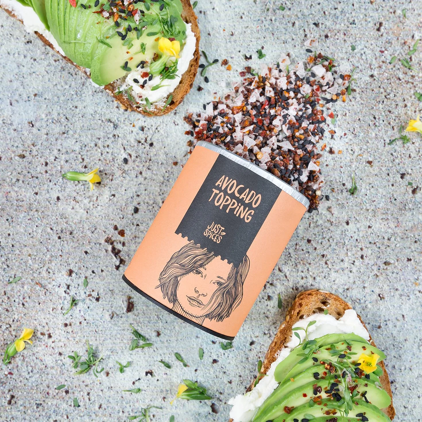 Just Spices Garniture d'avocat (4 x 60 g)