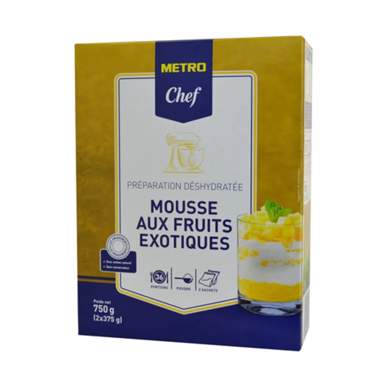 METRO Chef Préparation pour mousse aux fruits exotiques 750 g