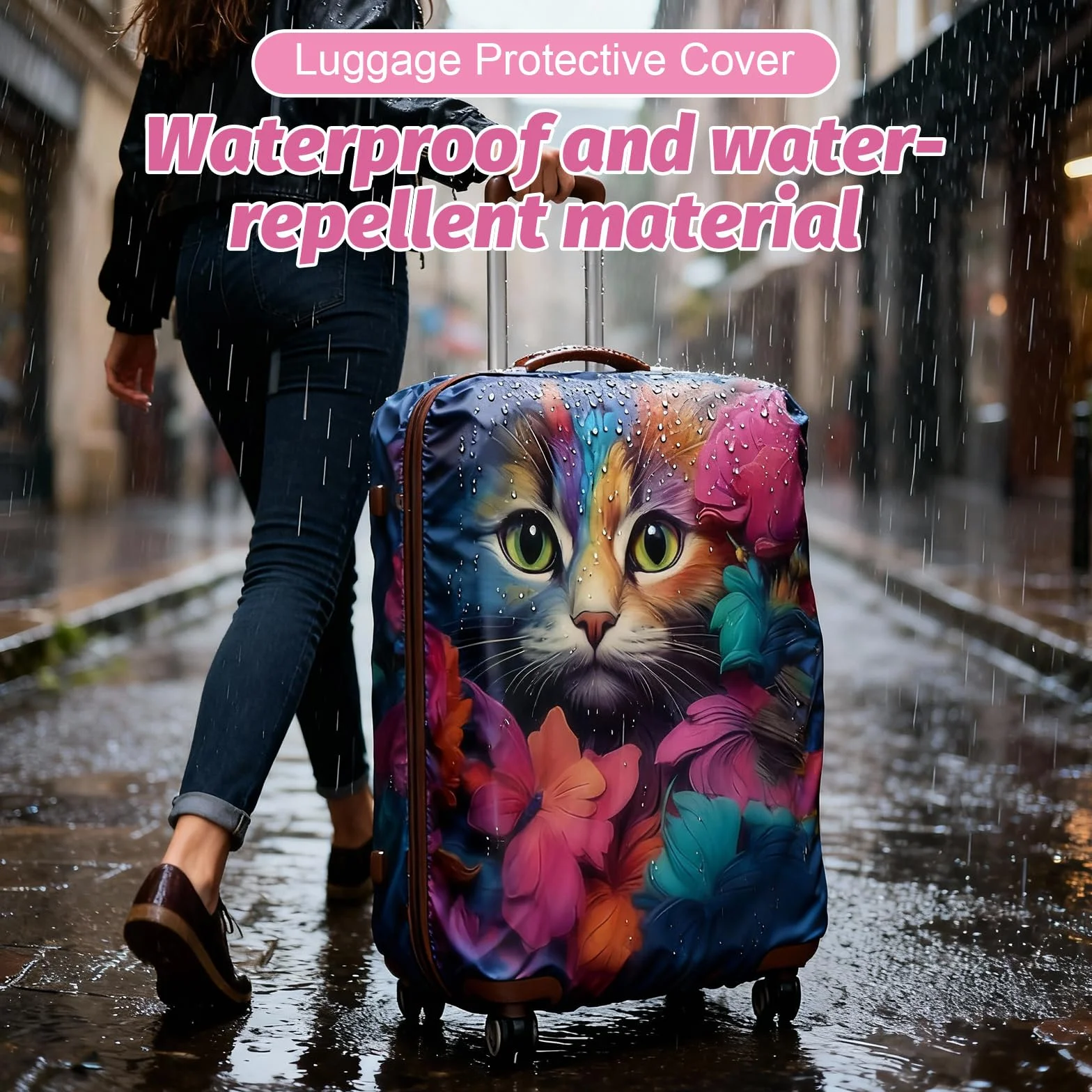 Housse de Protection Valise Élastique Anti-rayures Couverture Bagage Voyage