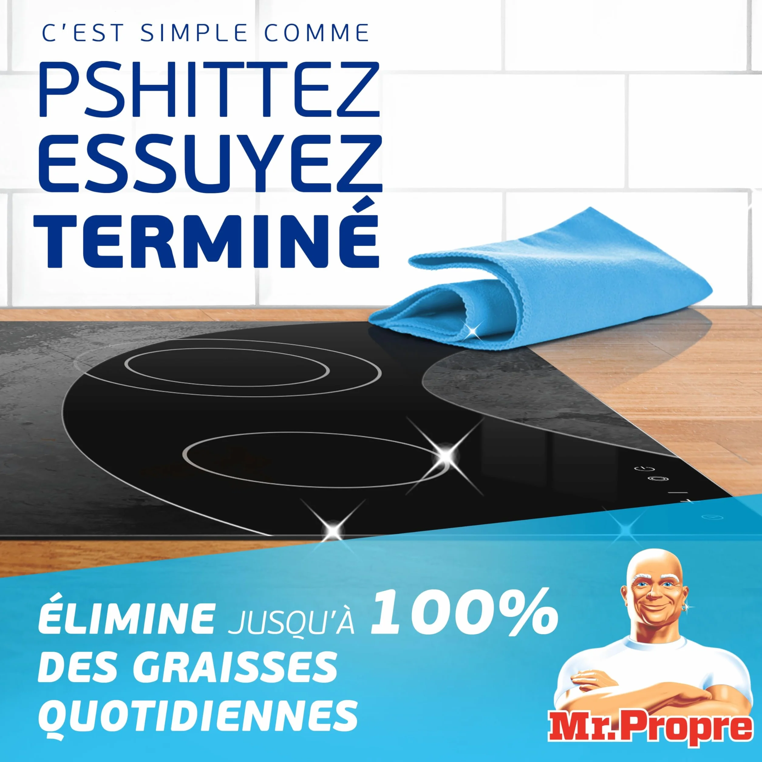 Mr. Propre Spray Dégraissant Cuisine Multi-Usages Citron 500ml x10 | Grand format (500ml). Élimine la Graisse Sans Résidus Dangereux, Sans Traces, Convient aux Surfaces Alimentaires