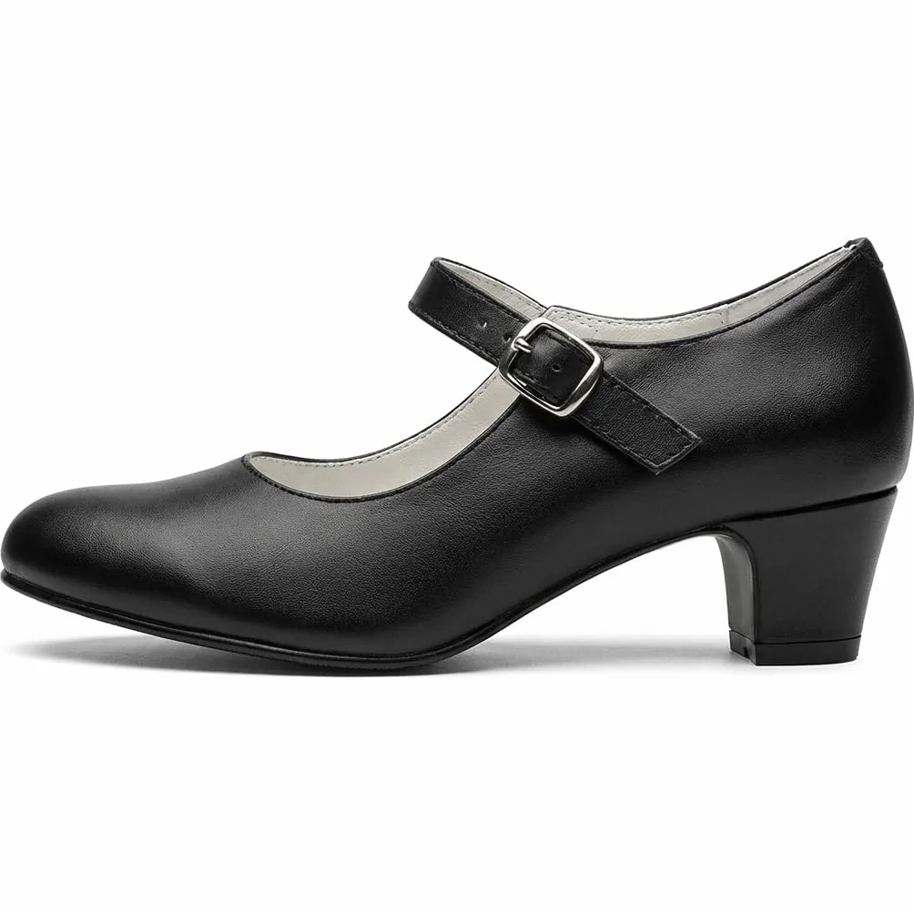 Escarpins Mary Jane en Cuir Faits à la Main Talon Haut ou Bas Chaussures Femme 24-41
