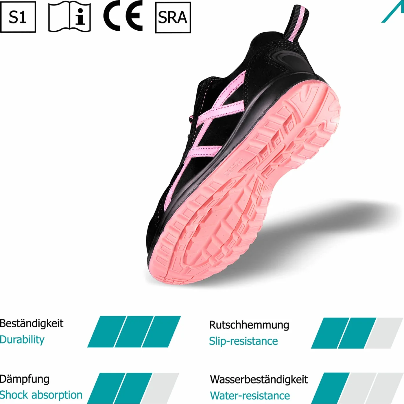 ACE Aurora Chaussure de travail S1 chaussure de sécurité embout acier femmes légère
